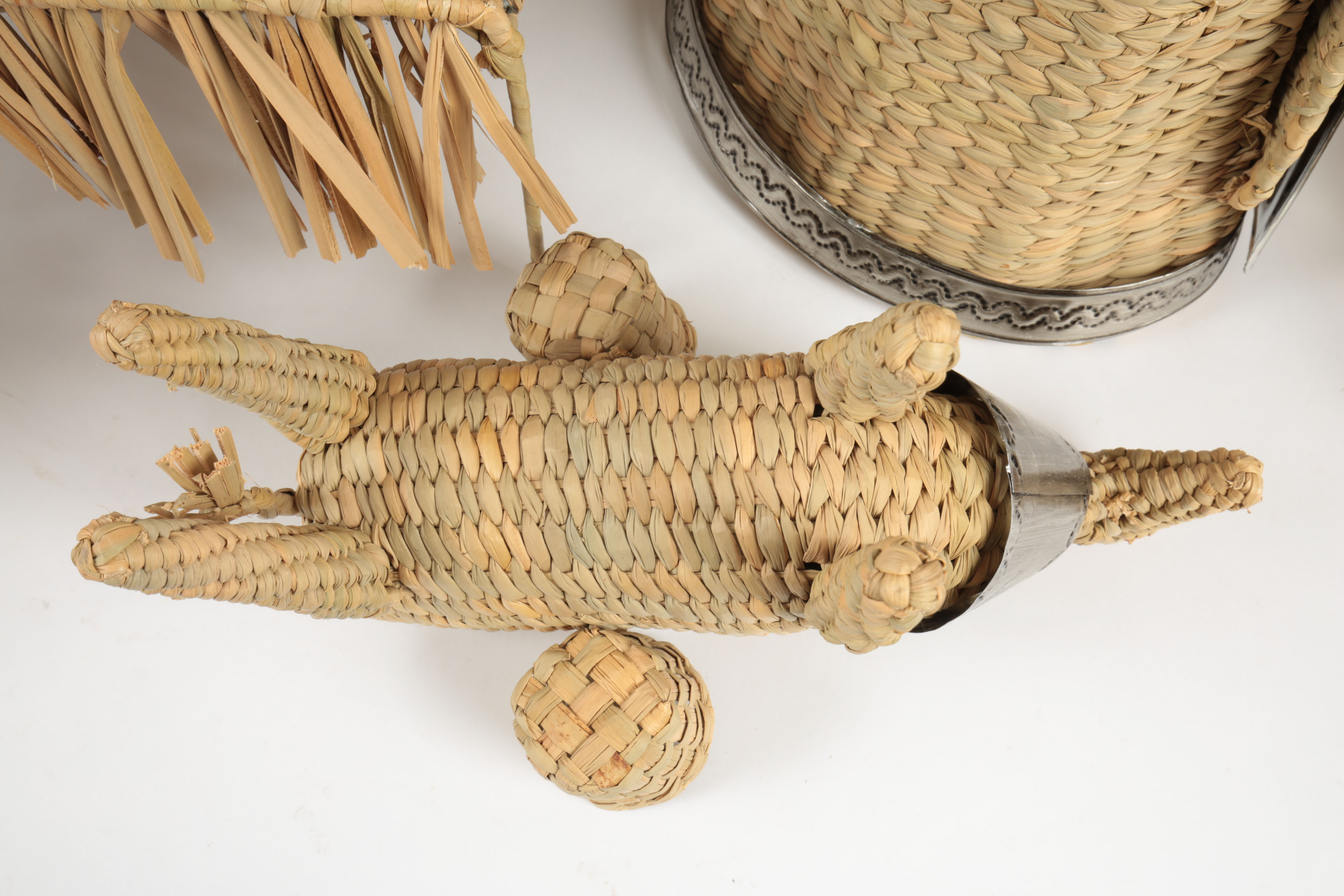 Mexican Woven Fiber Nativity Scene