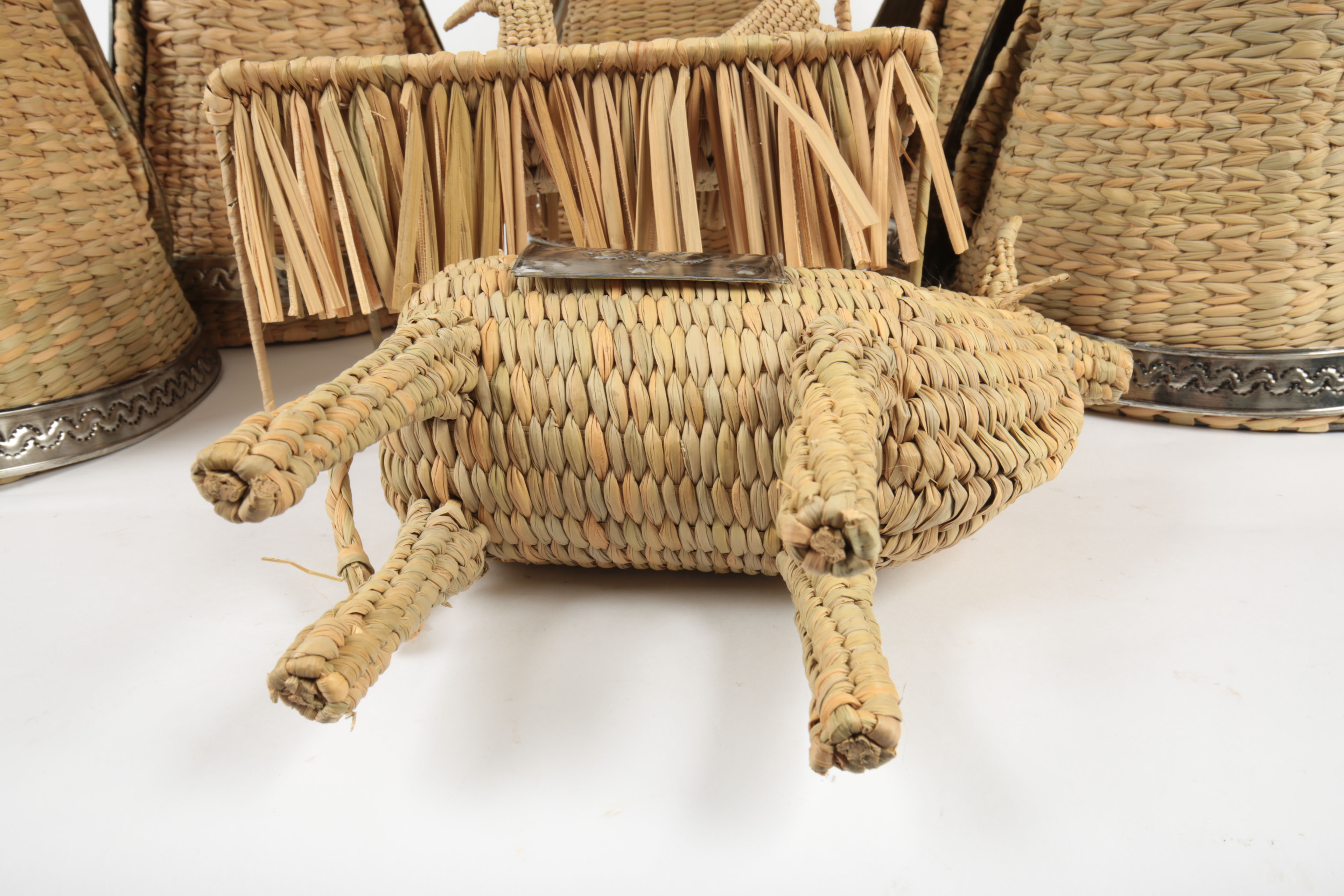 Mexican Woven Fiber Nativity Scene