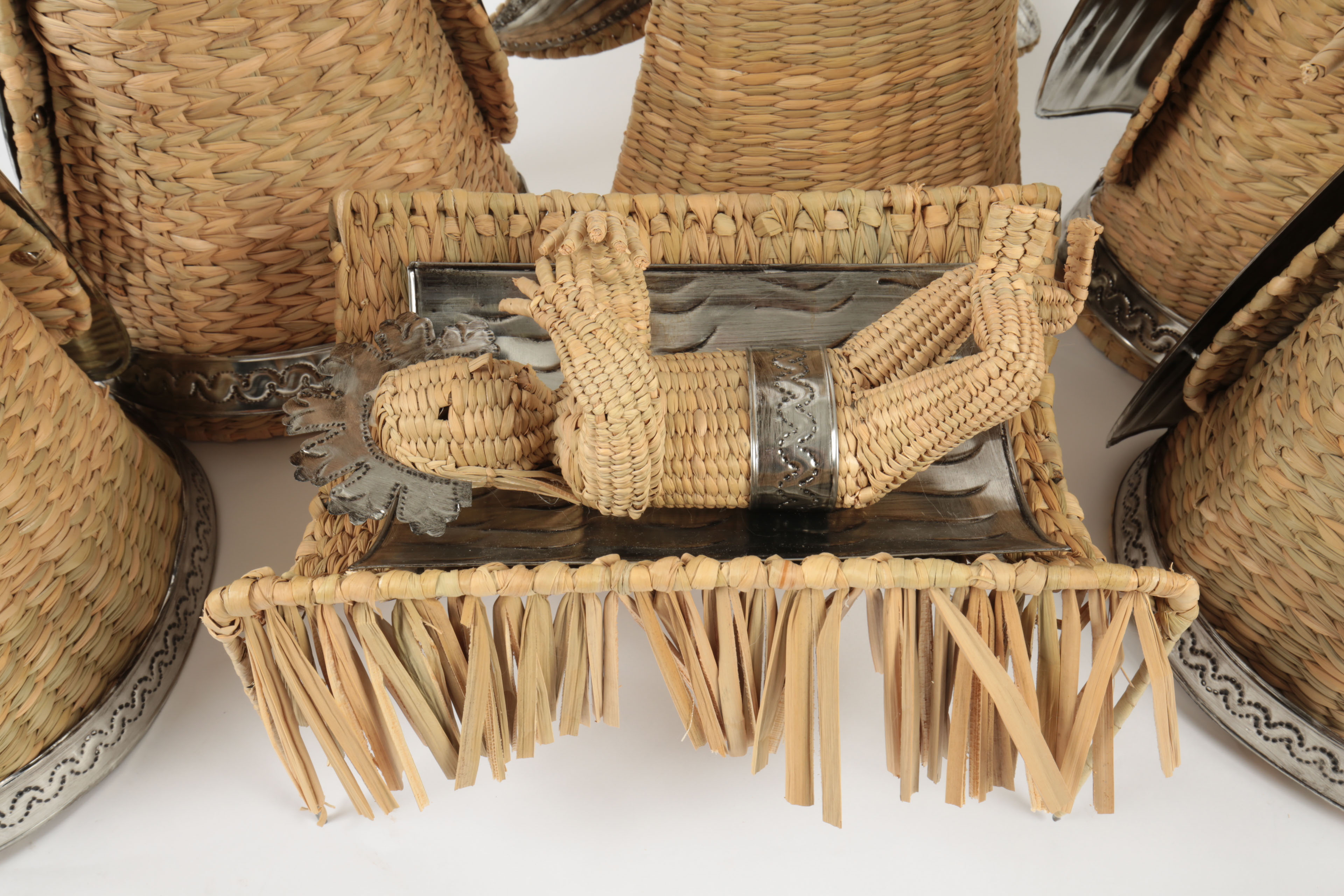 Mexican Woven Fiber Nativity Scene