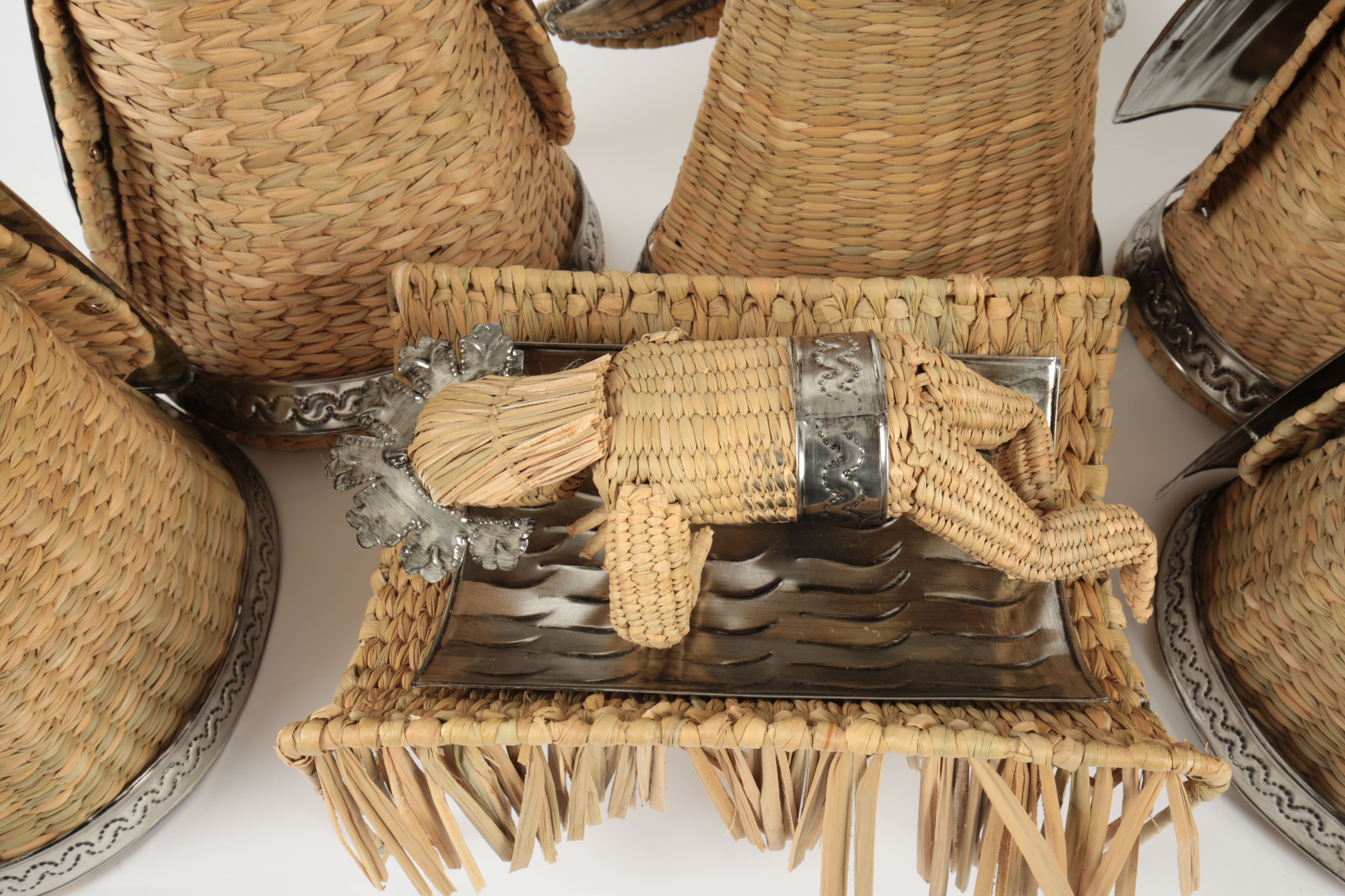 Mexican Woven Fiber Nativity Scene