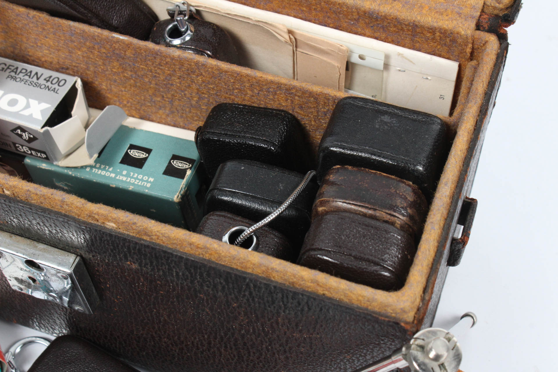 Vintage Camera Box and Accessories