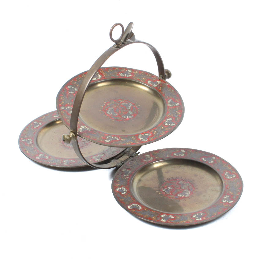 Vintage Brass Folding Tray