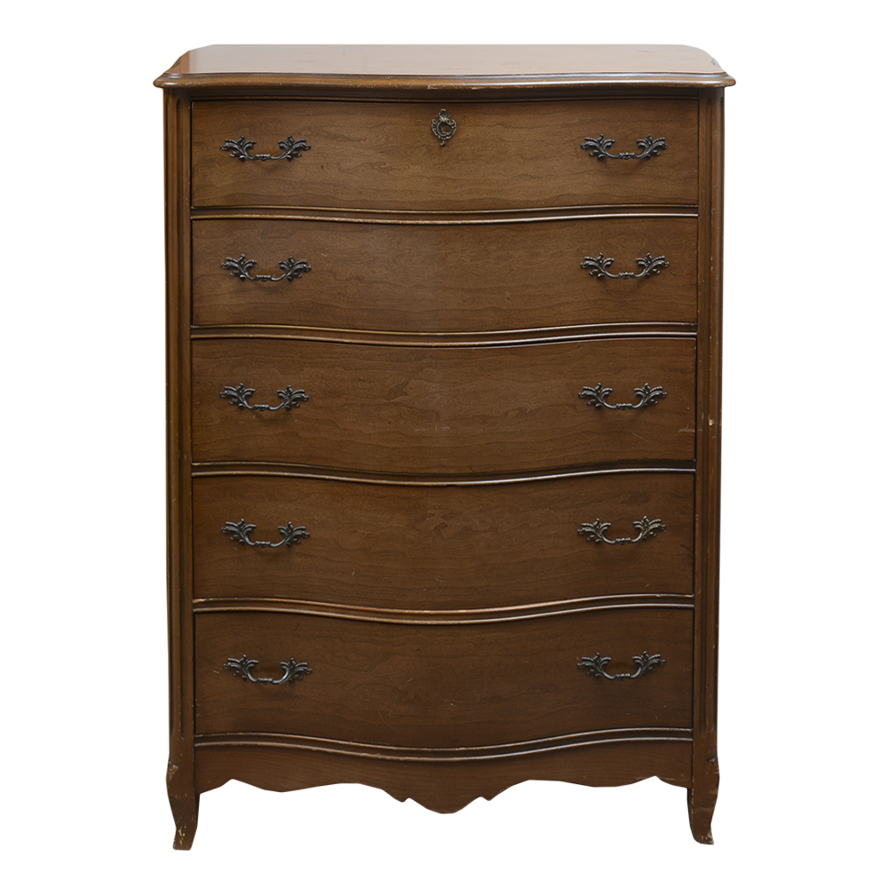 Vintage Provincial Louis XV Style Chest of Drawers by Bassett