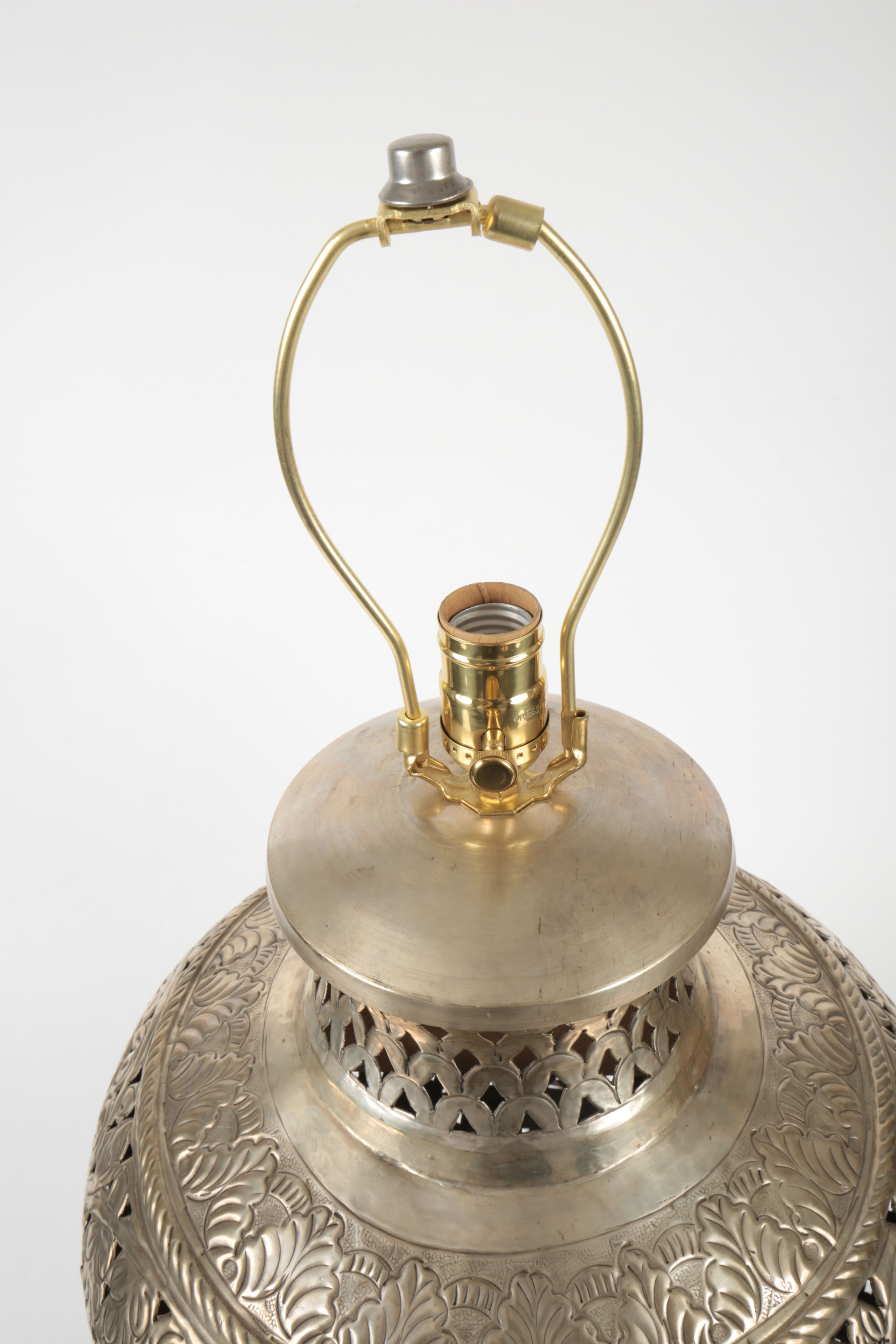 Ornate Pierced Lamp from India