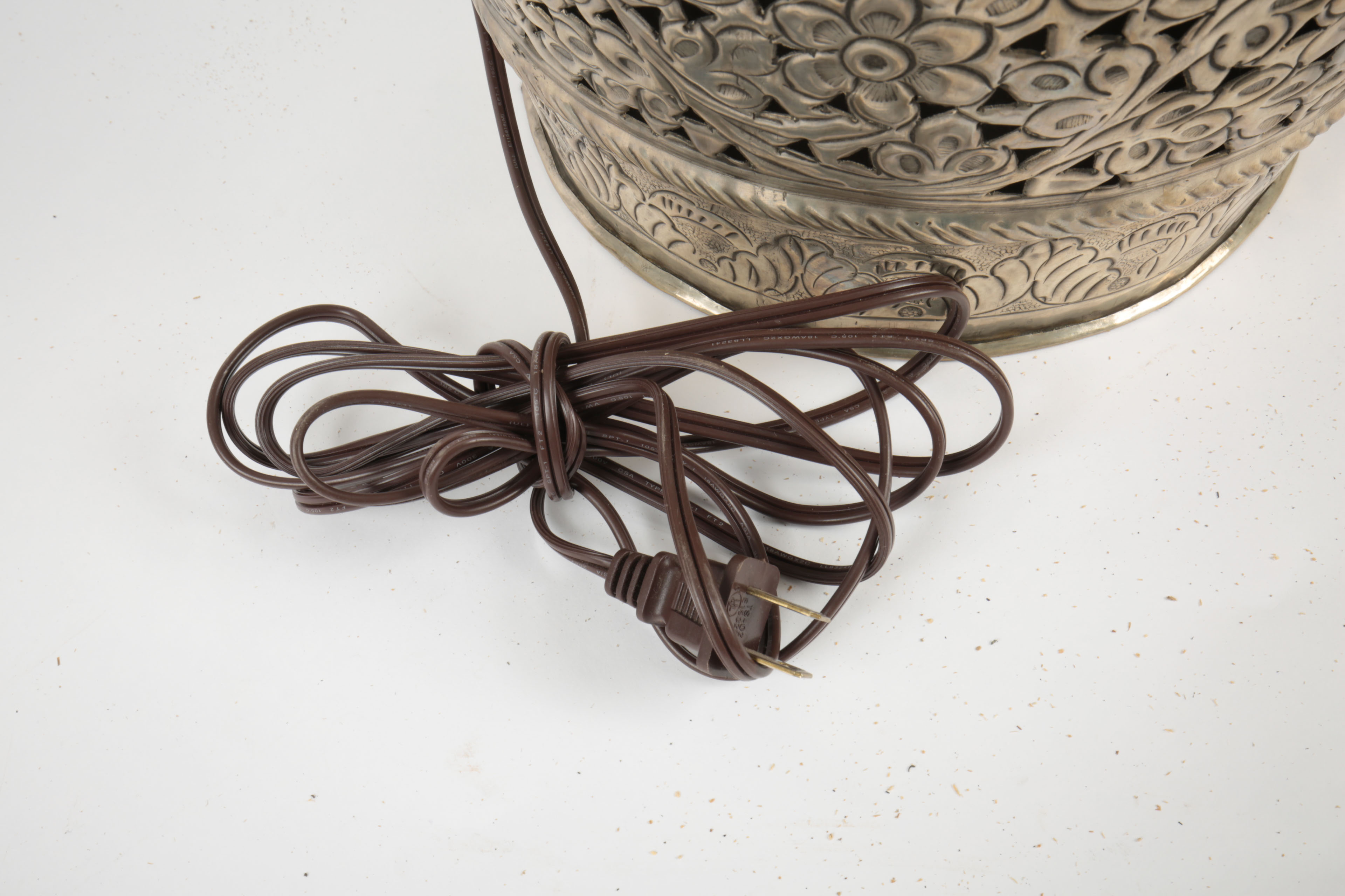 Ornate Pierced Lamp from India