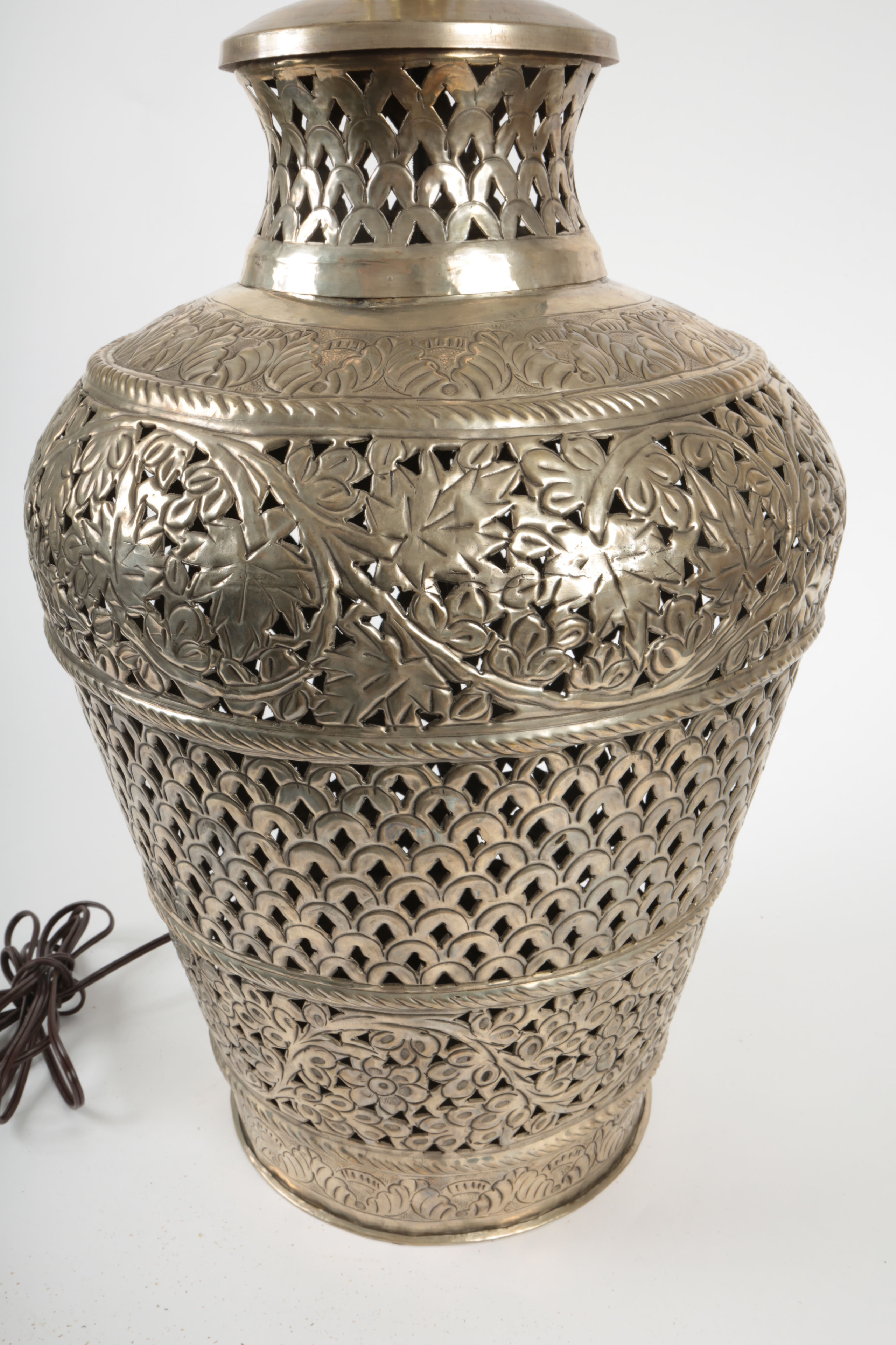 Ornate Pierced Lamp from India