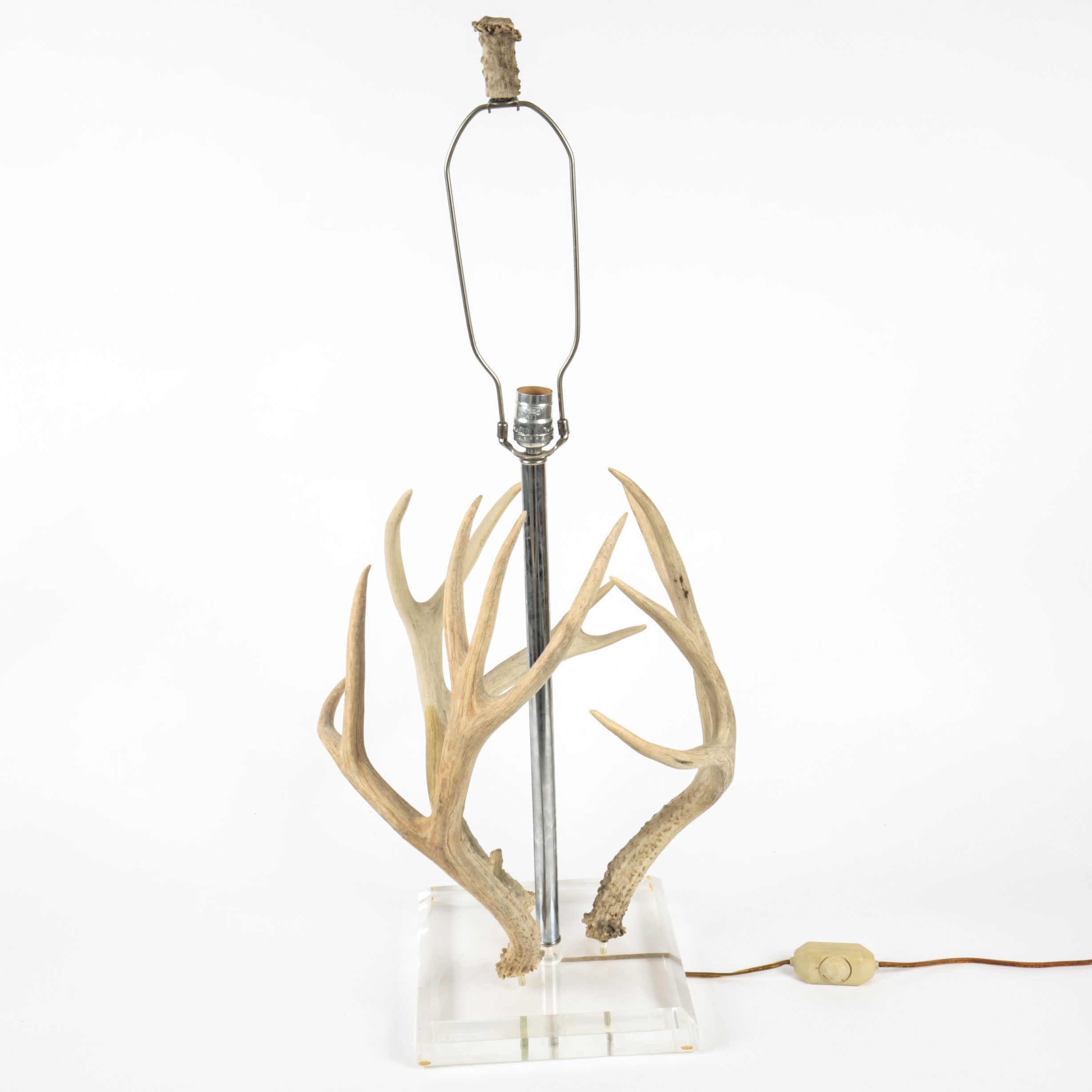 Vintage Antler and Lucite Lamp