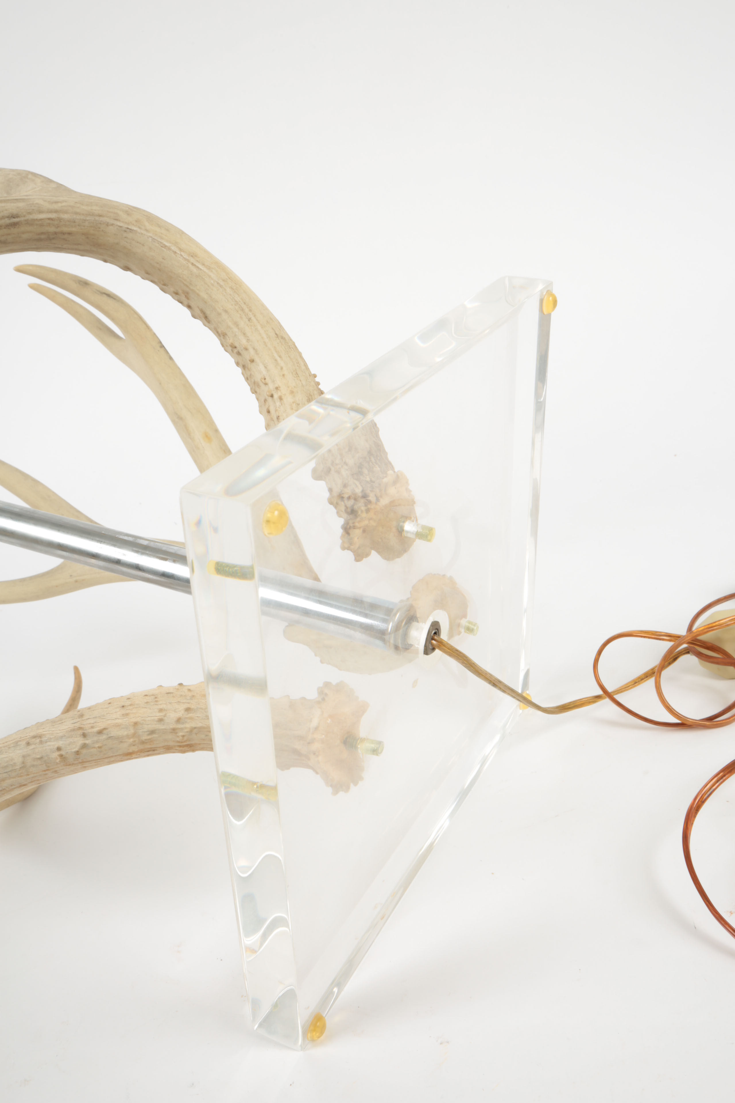 Vintage Antler and Lucite Lamp