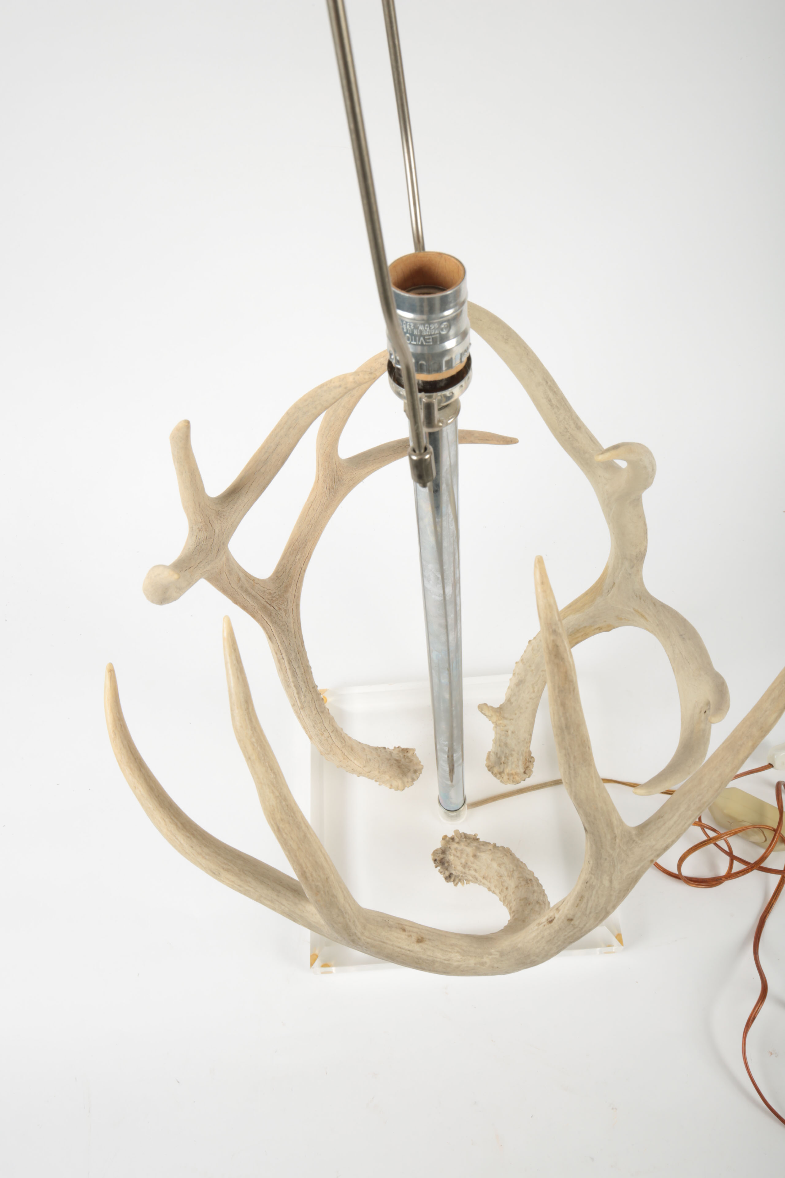 Vintage Antler and Lucite Lamp