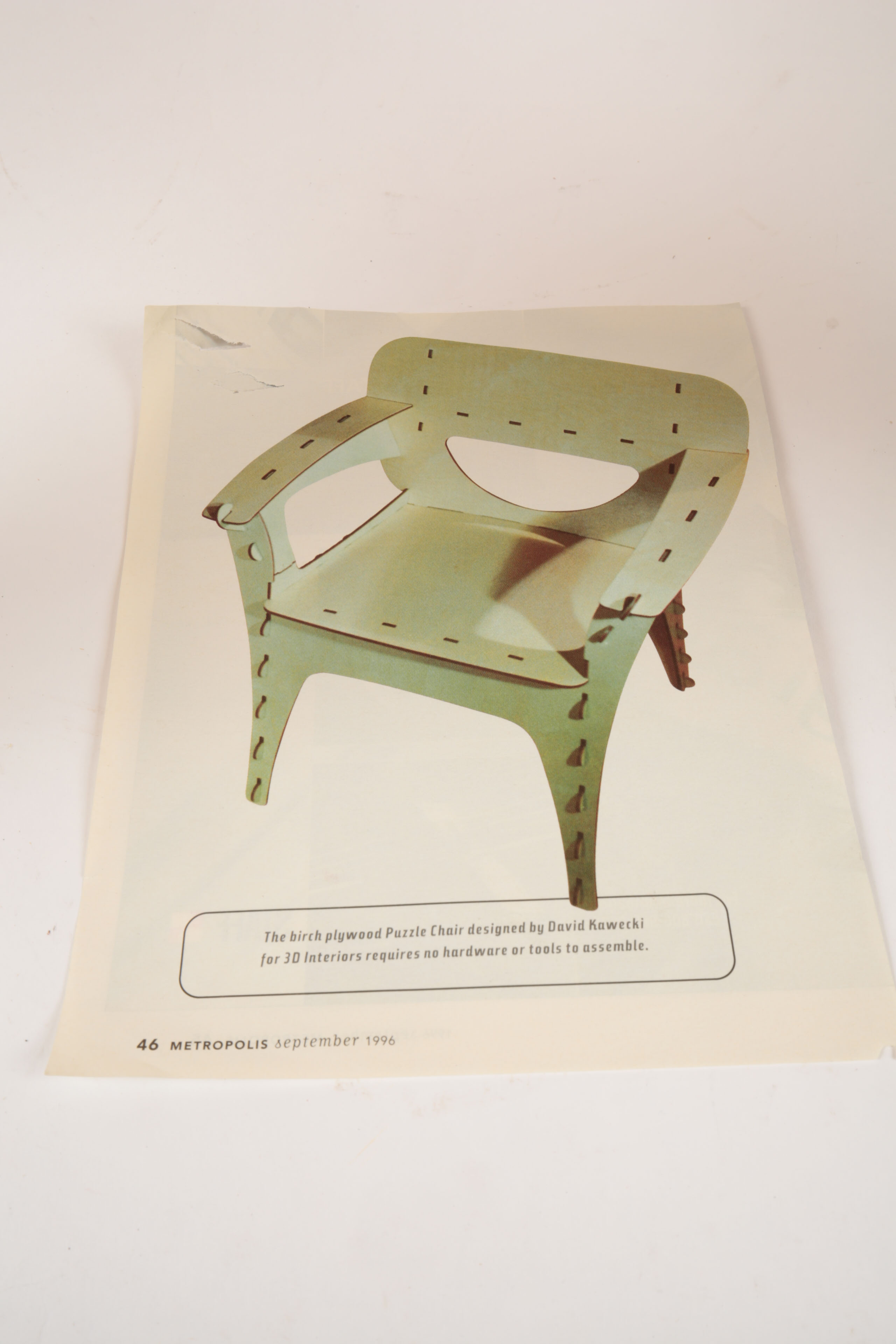 David Kawecki Birch Plywood Puzzle Chair