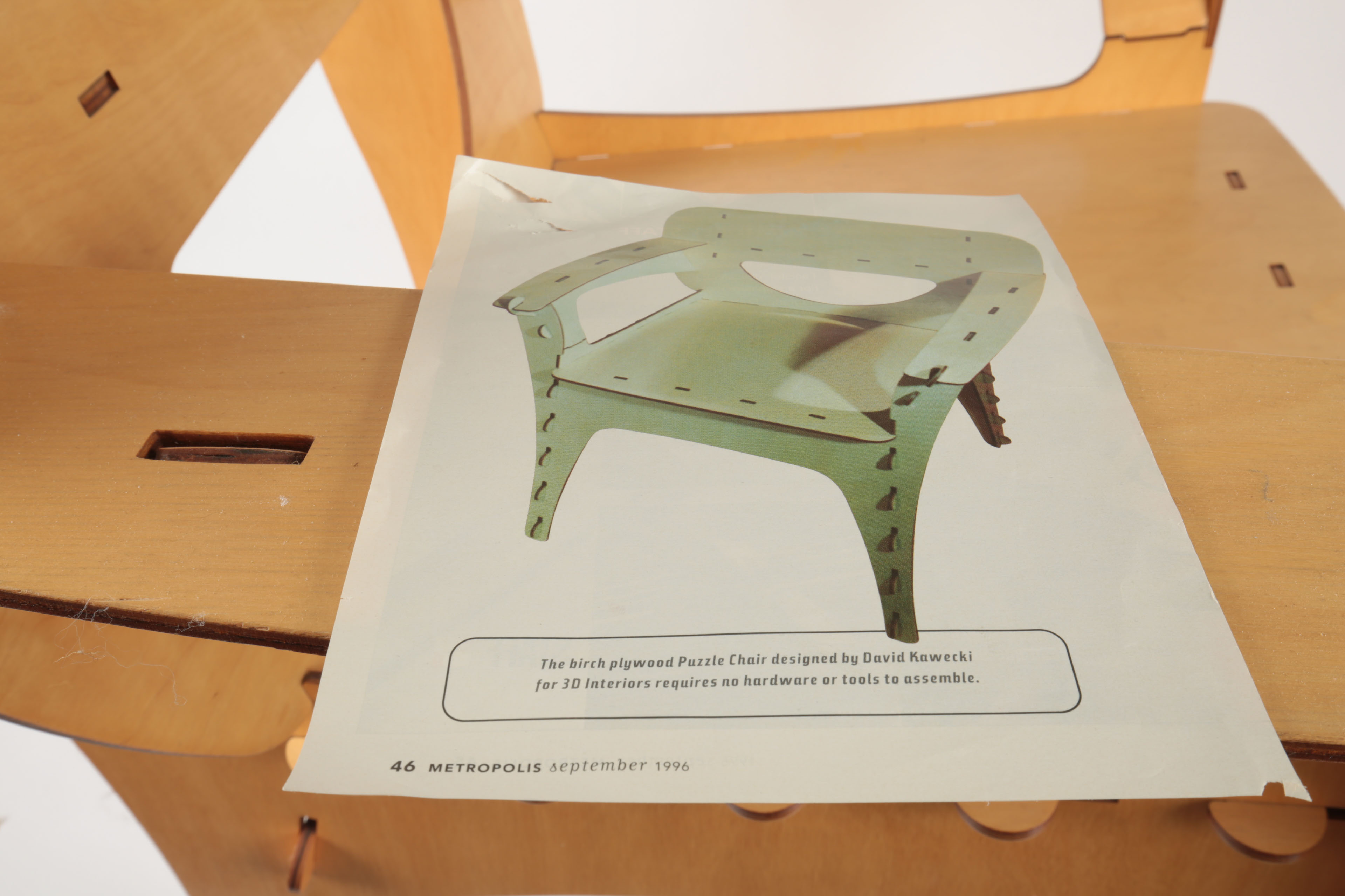 David Kawecki Birch Plywood Puzzle Chair