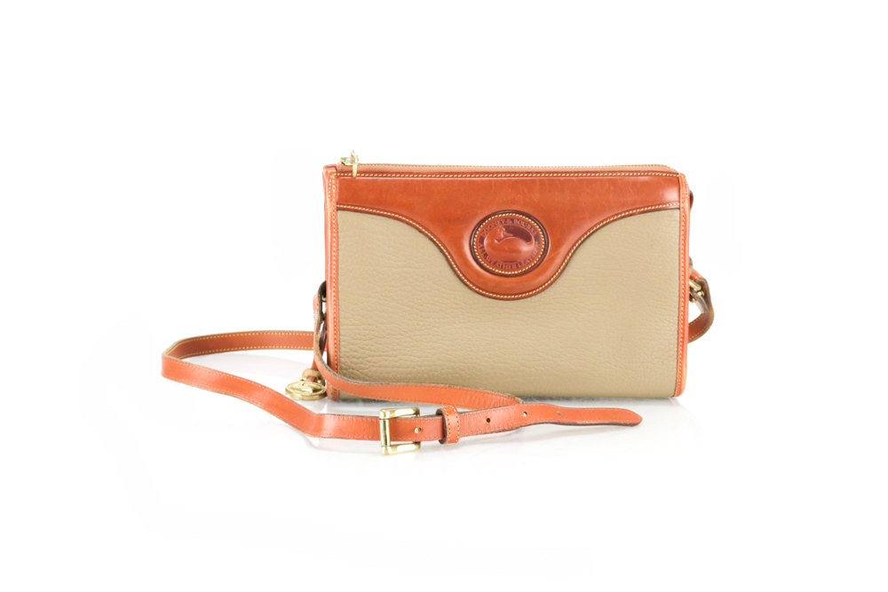 Vintage Dooney & Bourke Pebbled Leather Shoulder Bag