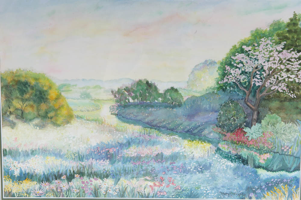 Mary H. Wright Original Watercolor Painting
