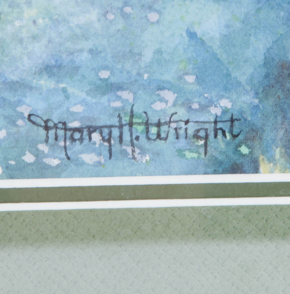 Mary H. Wright Original Watercolor Painting