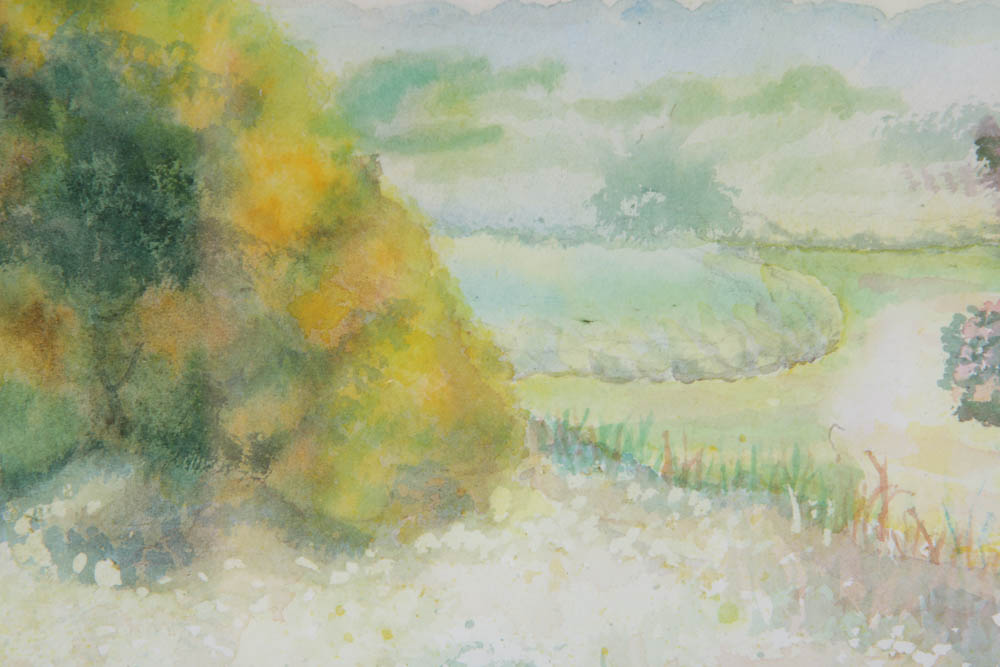 Mary H. Wright Original Watercolor Painting