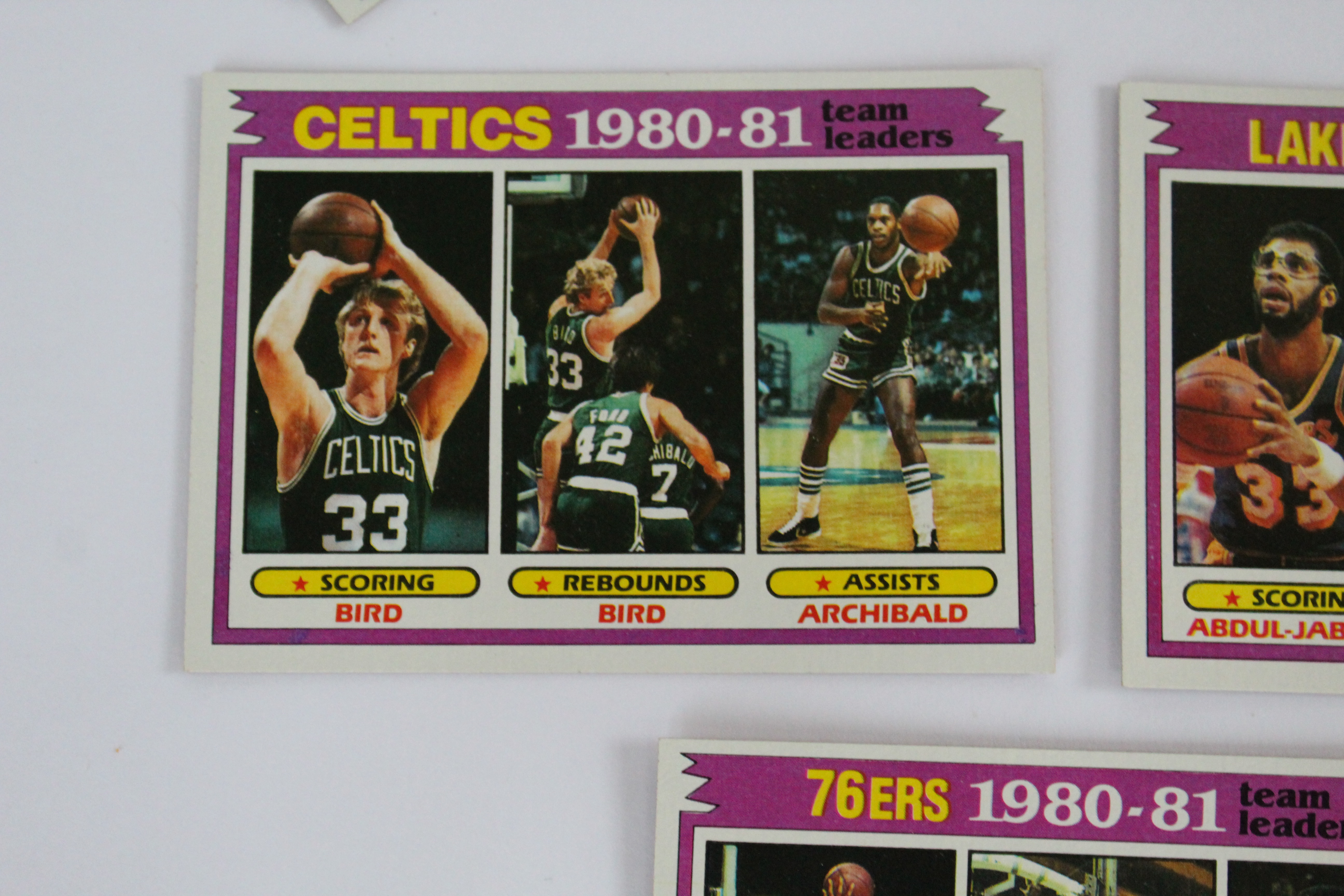 Assortment of 1981 Topps "Team Leaders" Basketball Cards