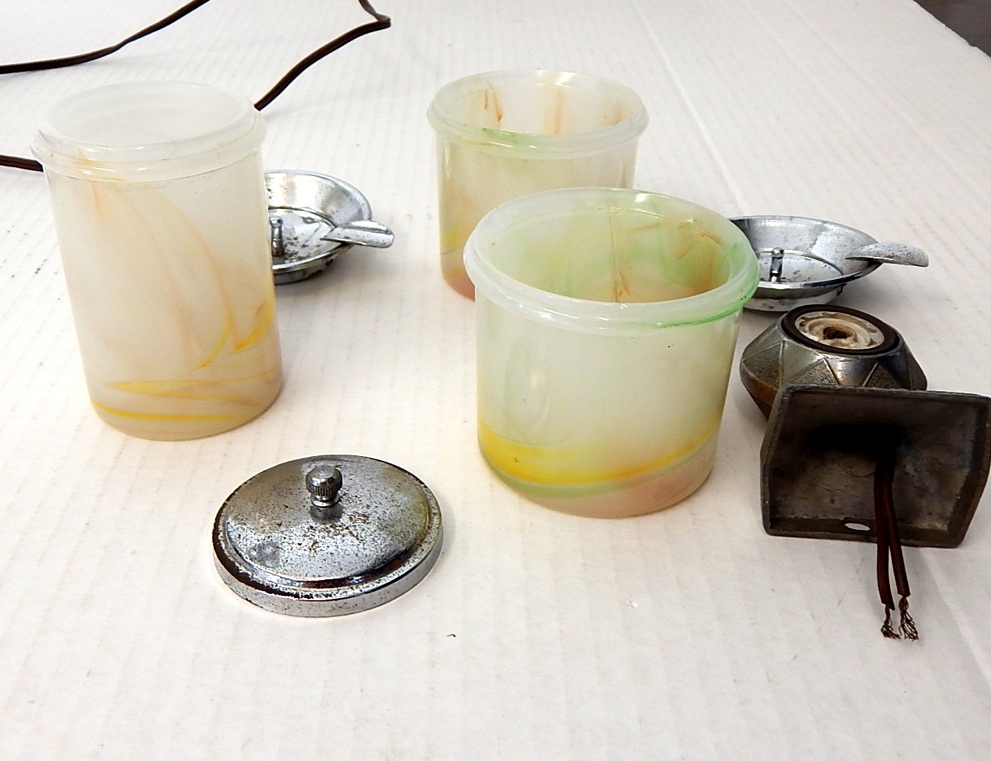 Vintage MICO Glass and Metal Smoking Stand