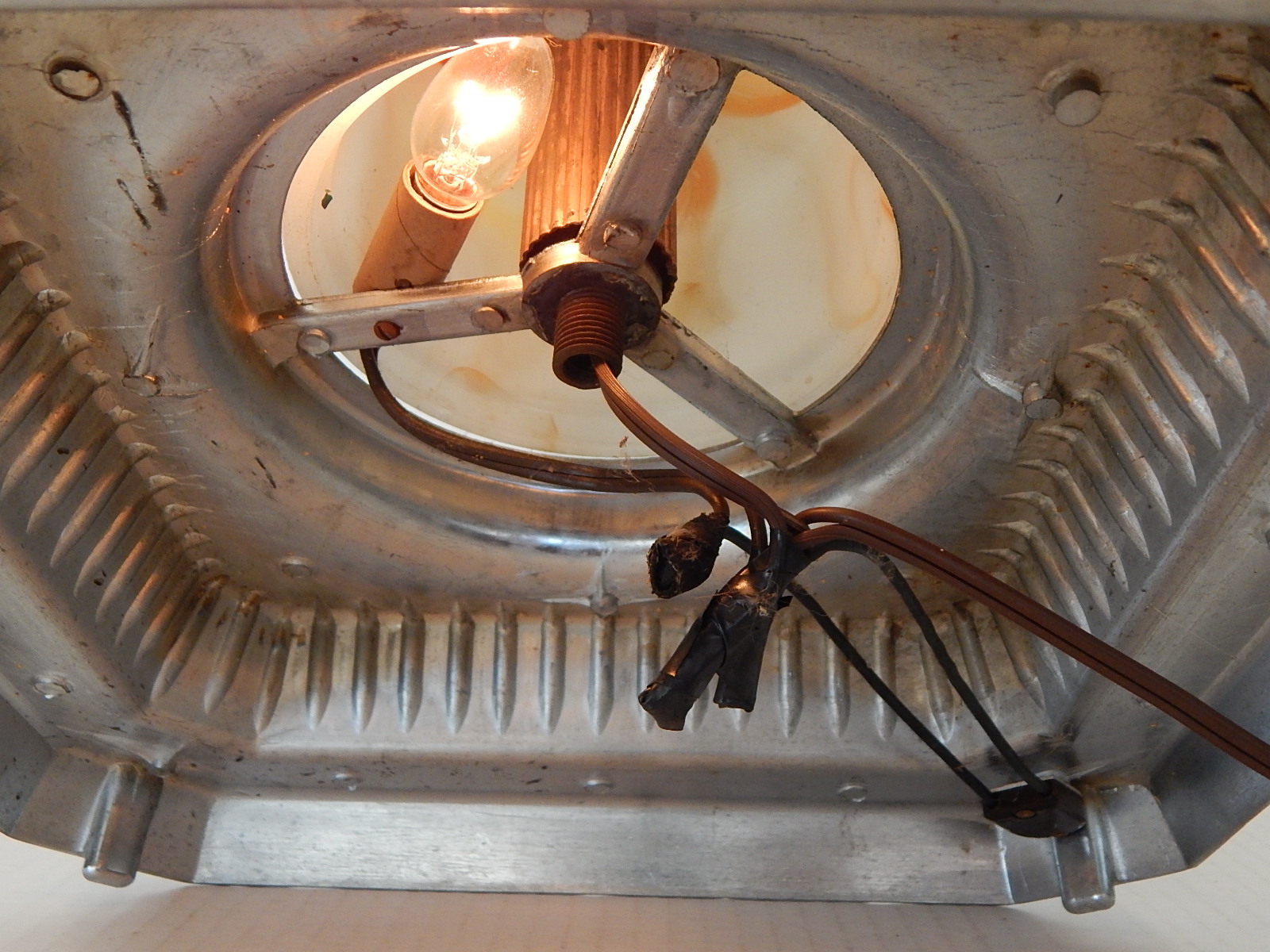 Vintage MICO Glass and Metal Smoking Stand