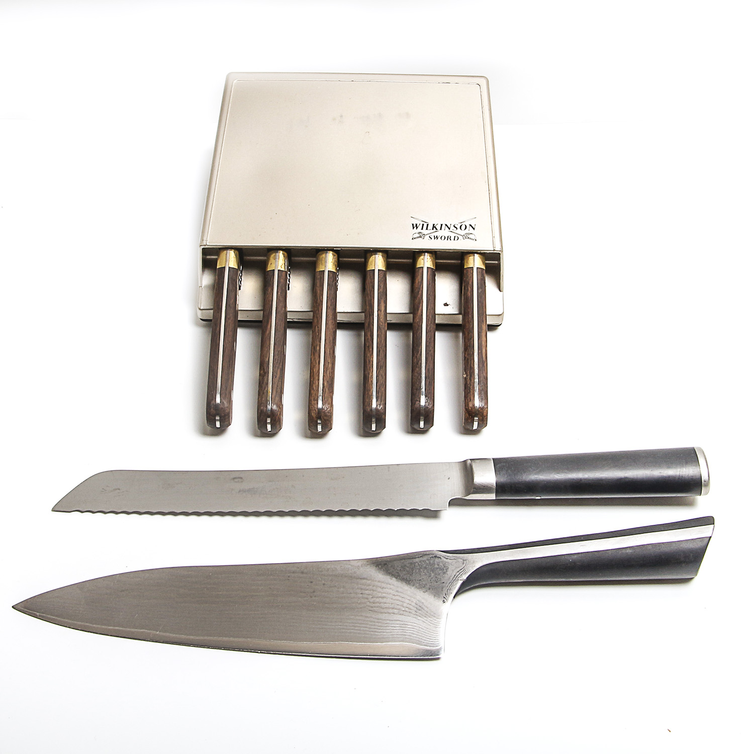 Set of Wilkinson Sword Knives and Two Chef Knives