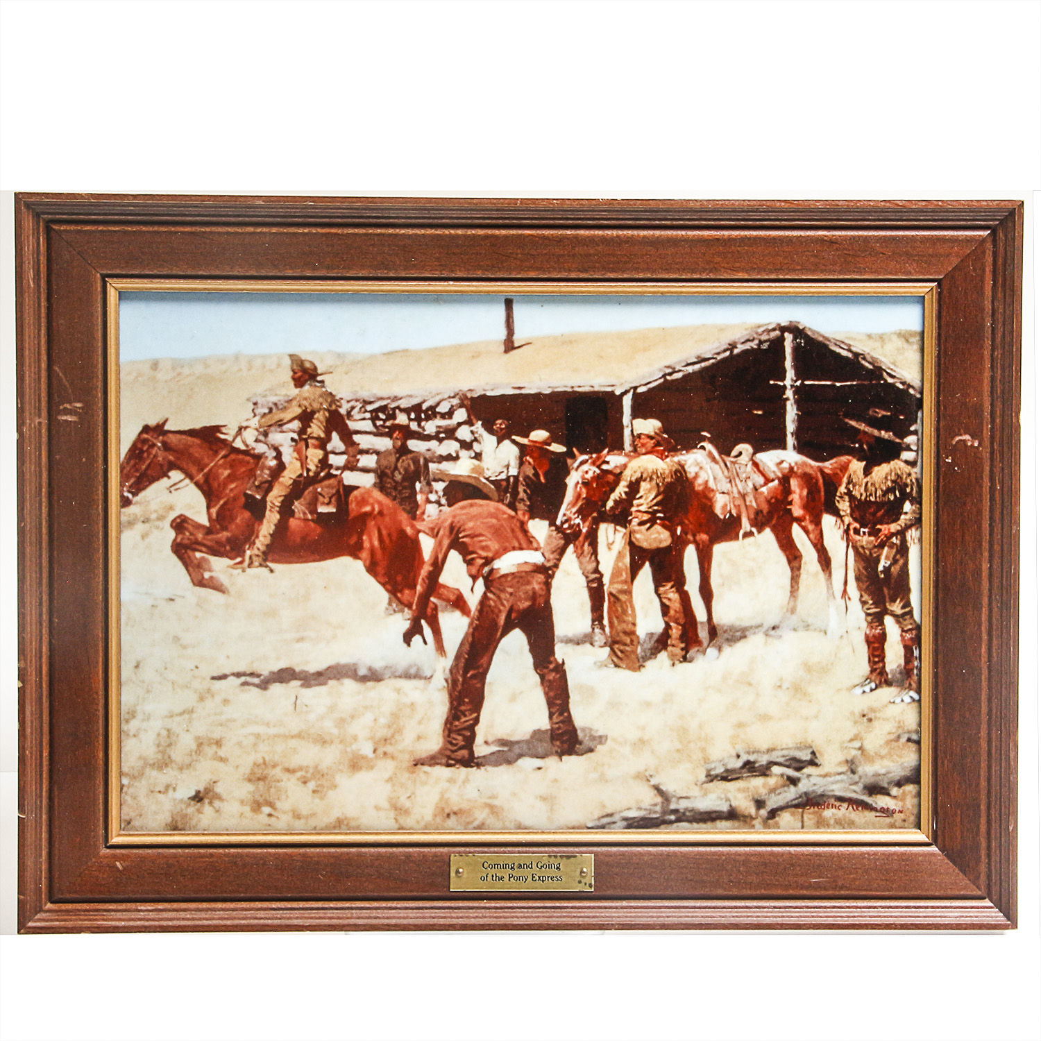 After Frederic Remington Offset Lithograph "Coming and Going..."