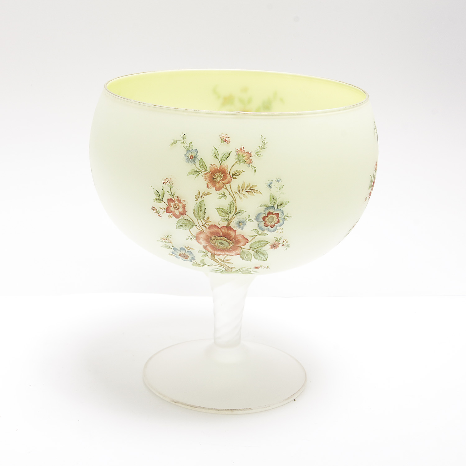 Pair of White Glass Vases