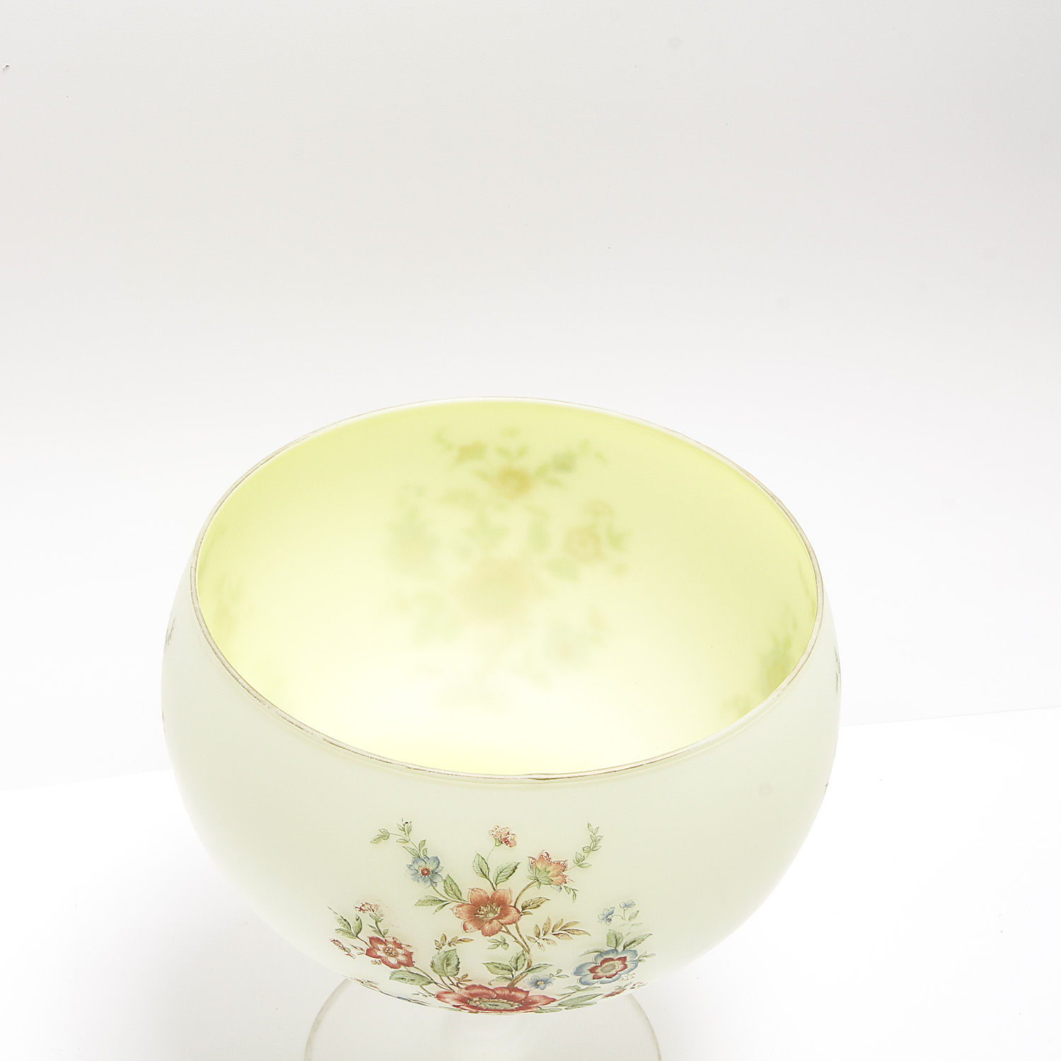 Pair of White Glass Vases