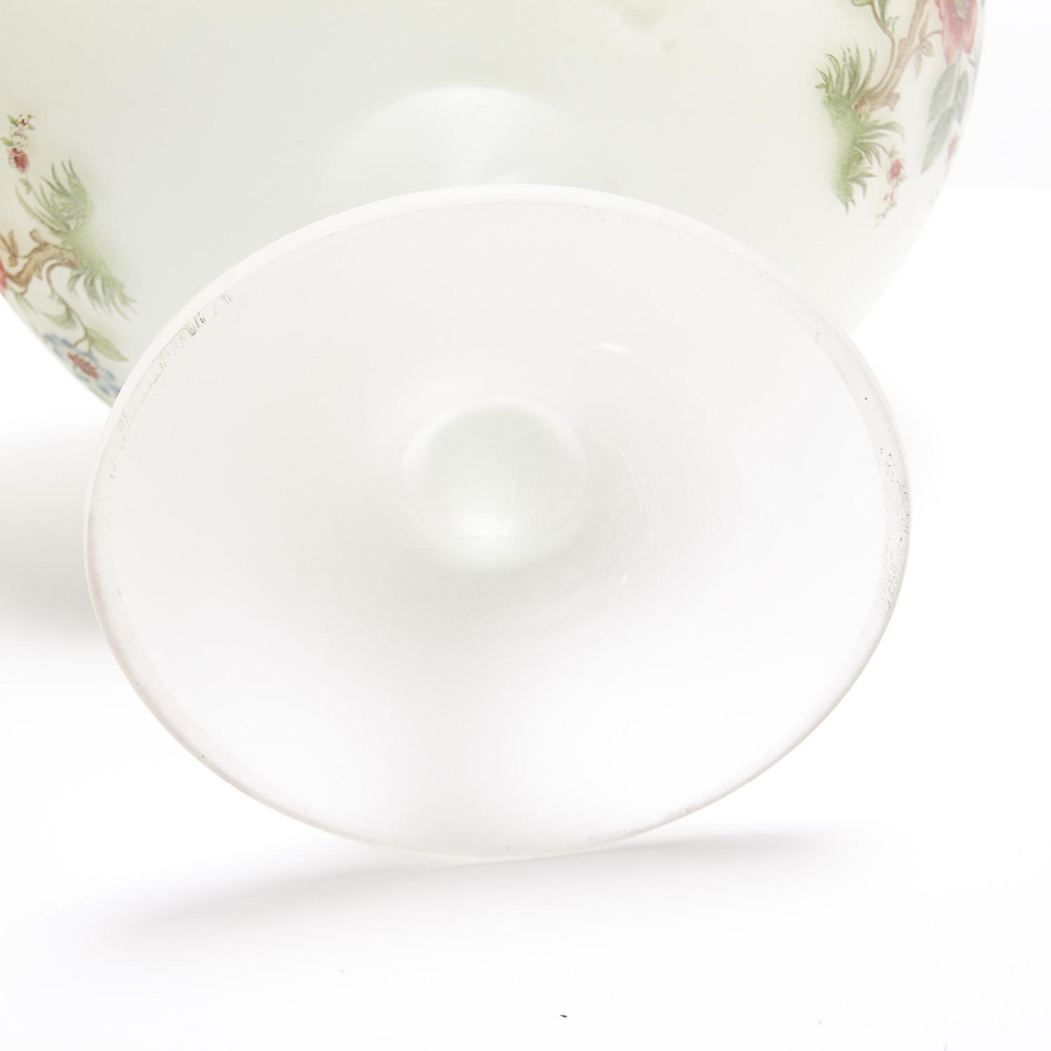 Pair of White Glass Vases