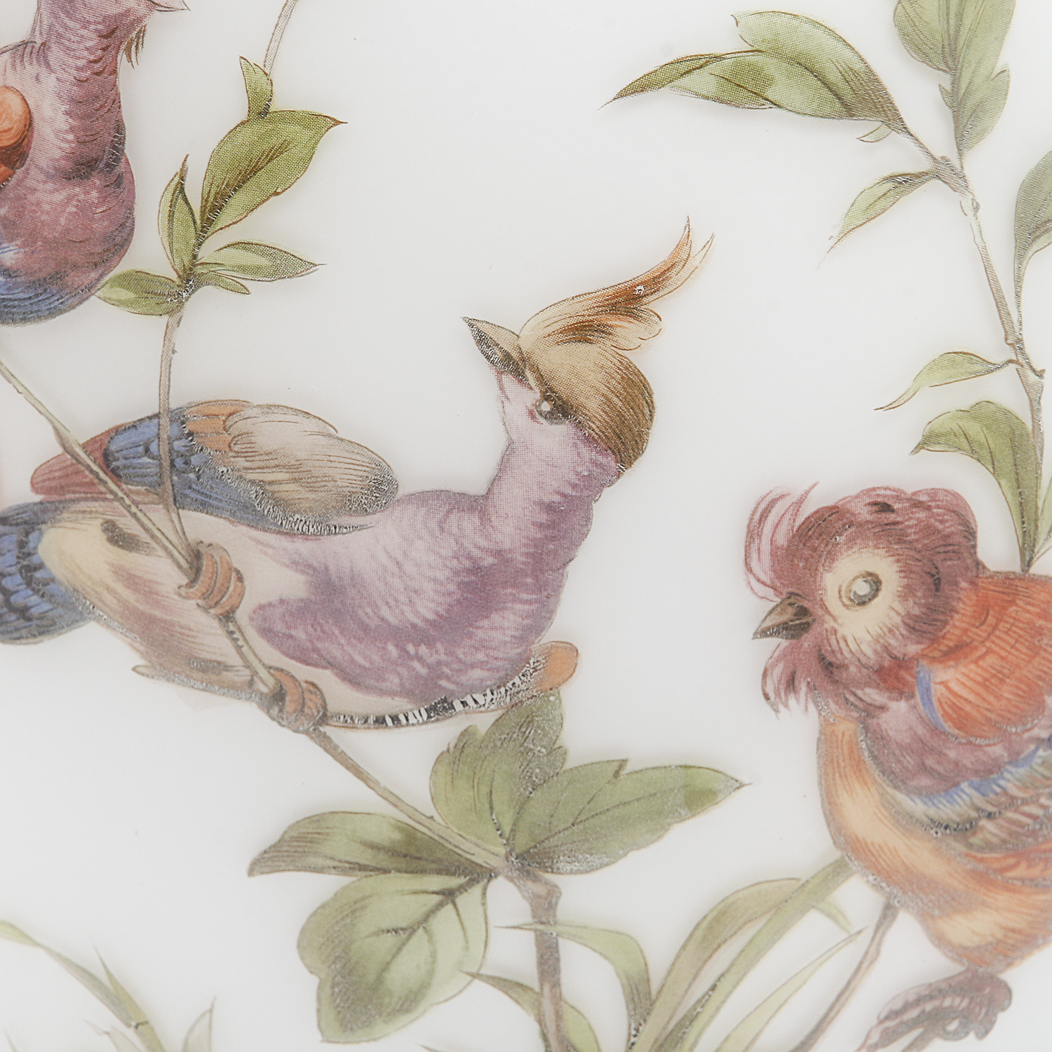 Pair of White Glass Vases