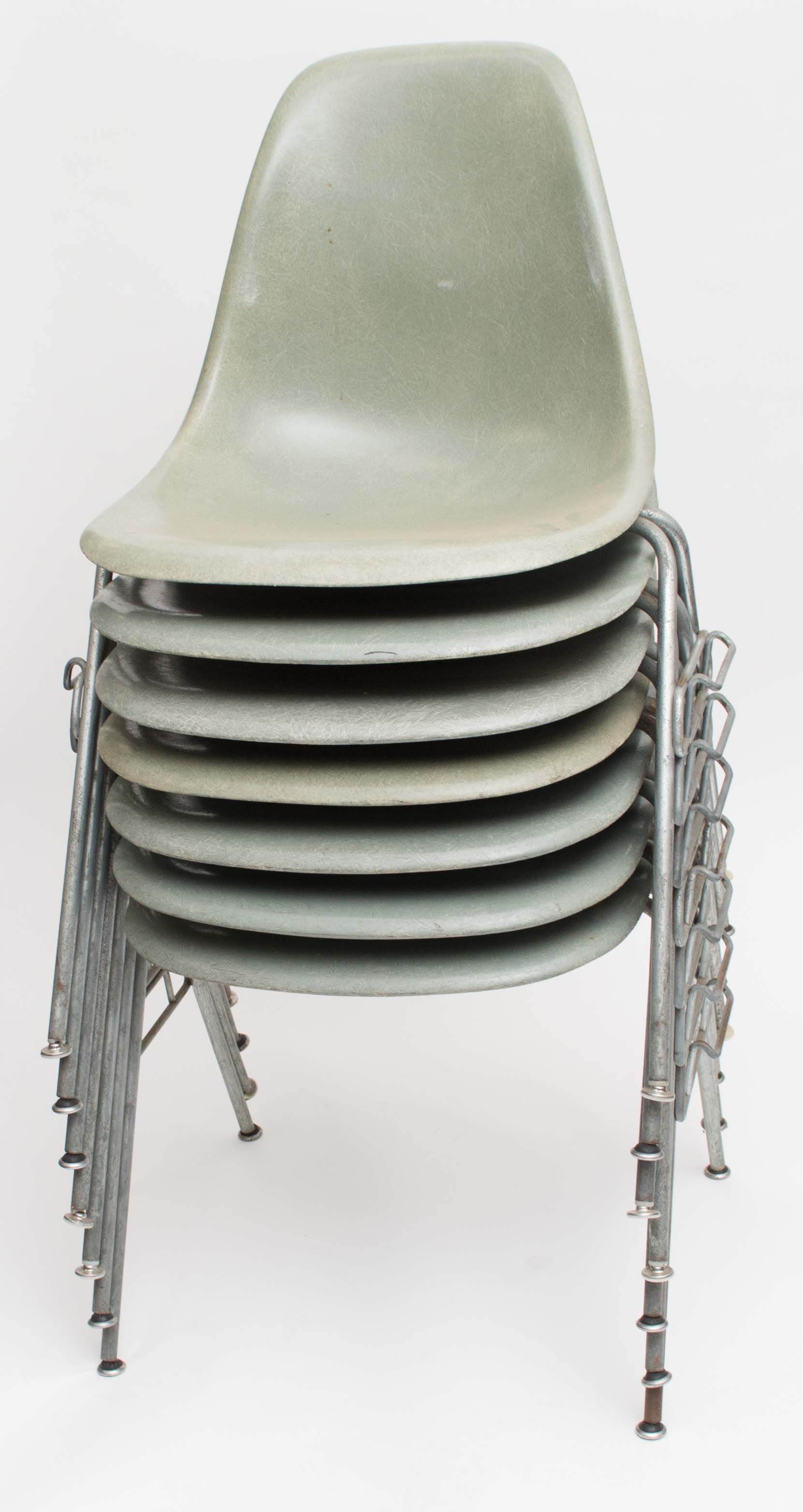 Eames Mid Century Modern Herman Miller Fiberglass Shell Chairs