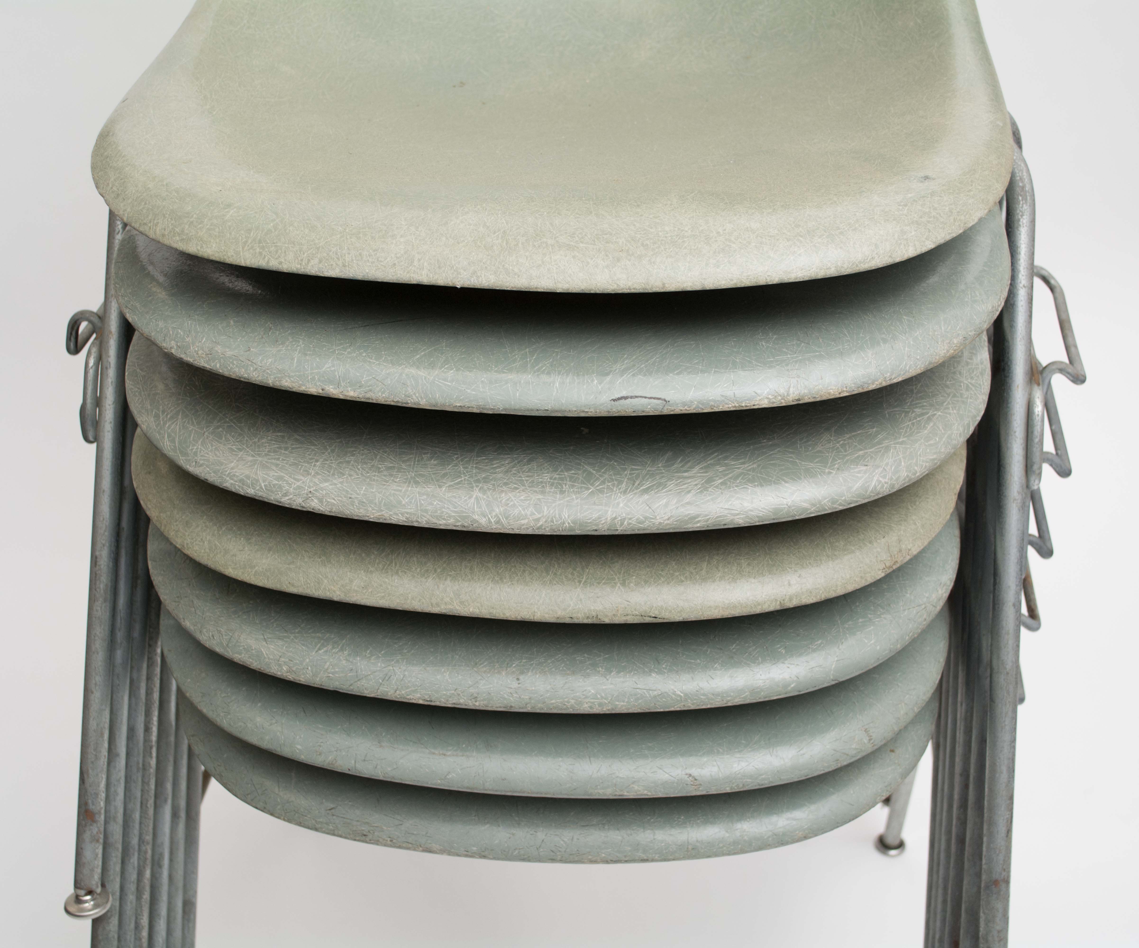 Eames Mid Century Modern Herman Miller Fiberglass Shell Chairs