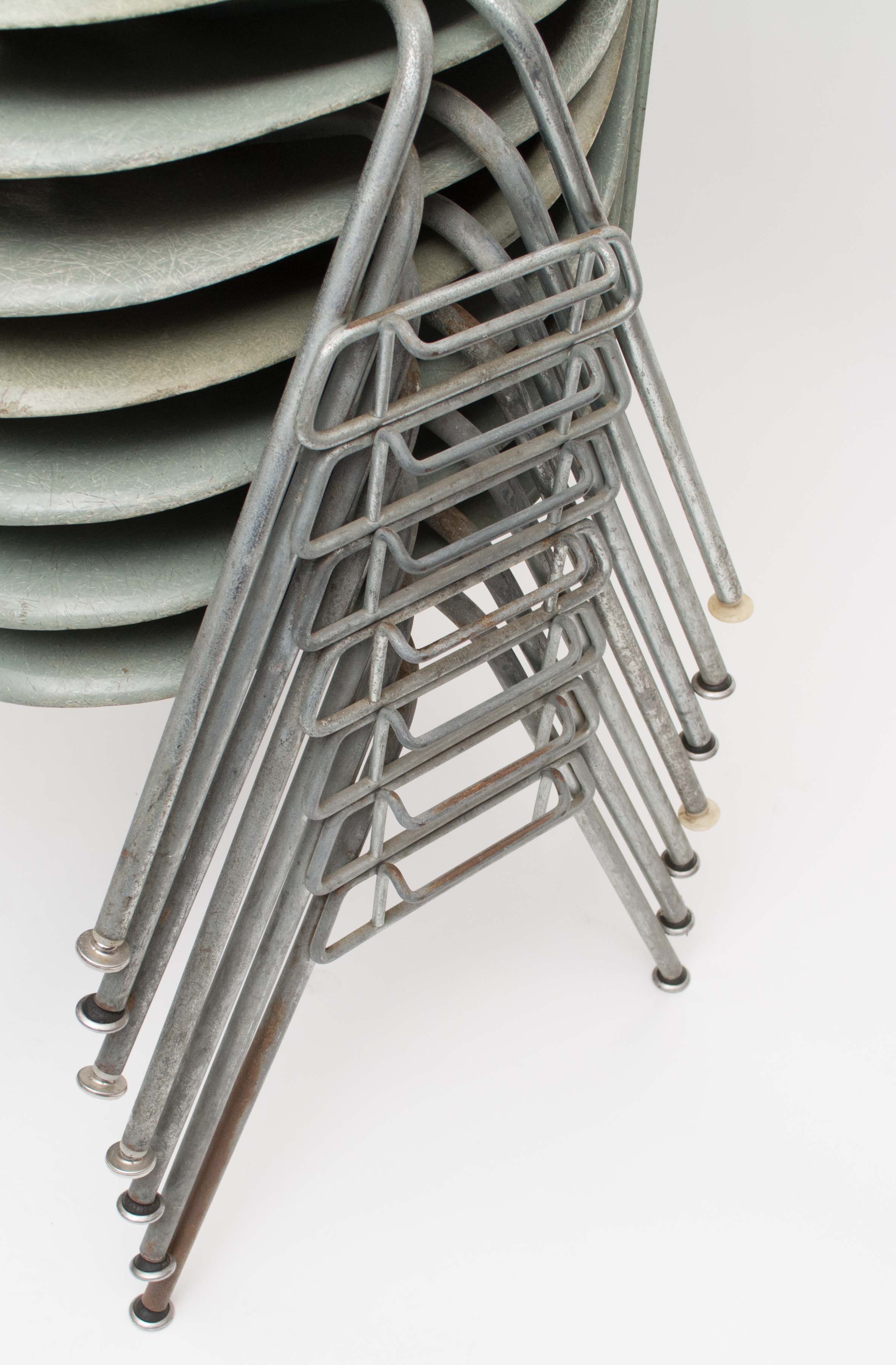 Eames Mid Century Modern Herman Miller Fiberglass Shell Chairs