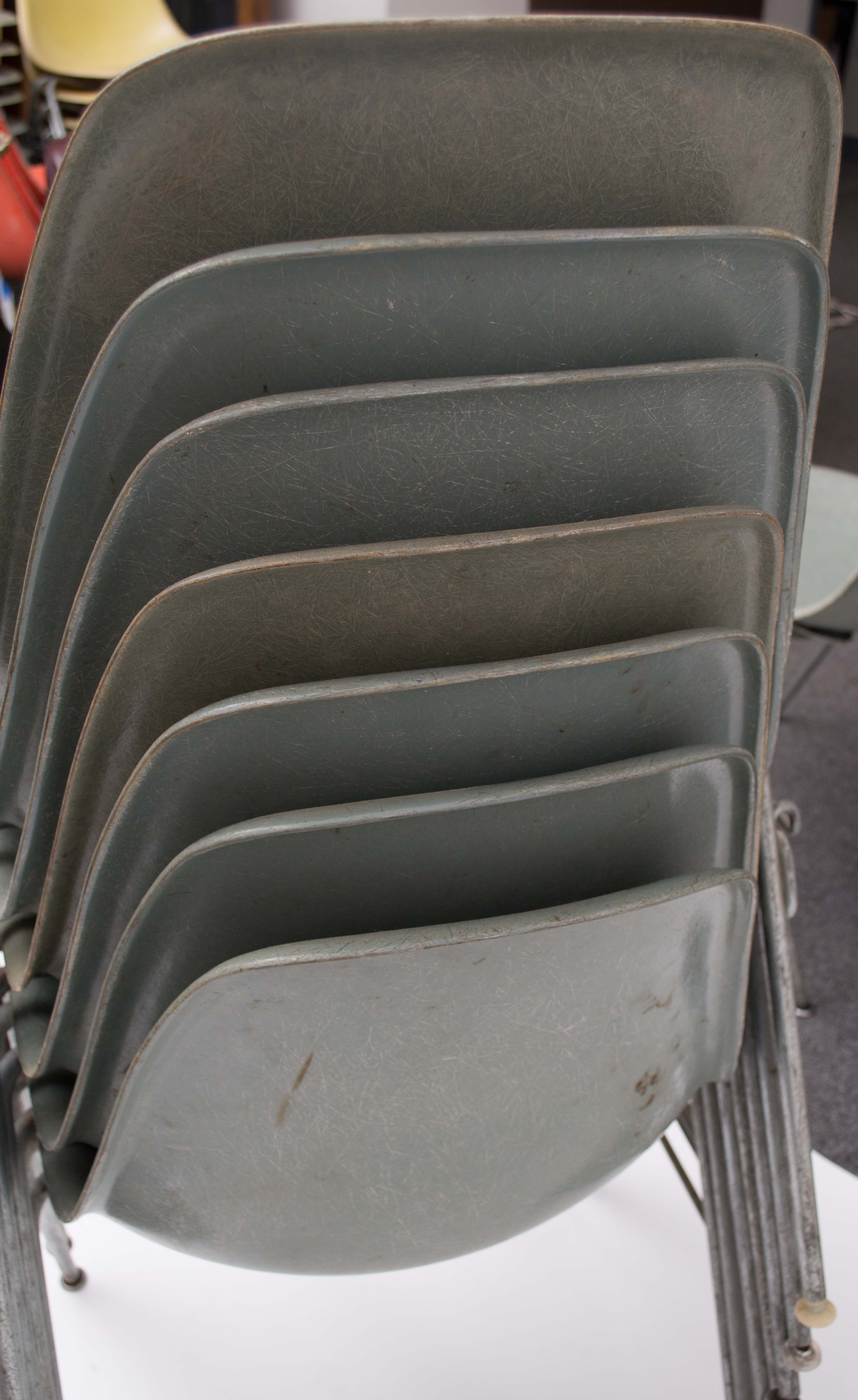 Eames Mid Century Modern Herman Miller Fiberglass Shell Chairs