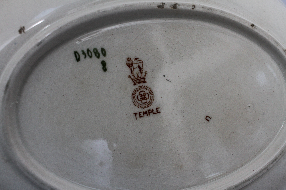 Royal Doulton "Temple Green" Porcelain Serveware