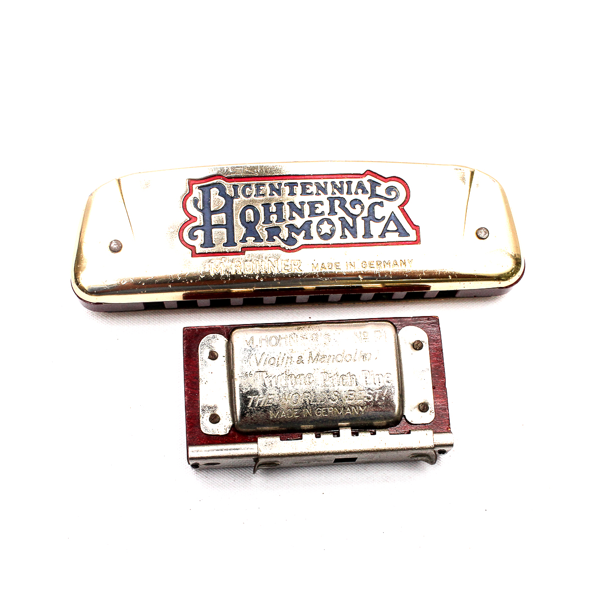 Vintage Hohner Harmonica and "Trutone" Pitch Pipe