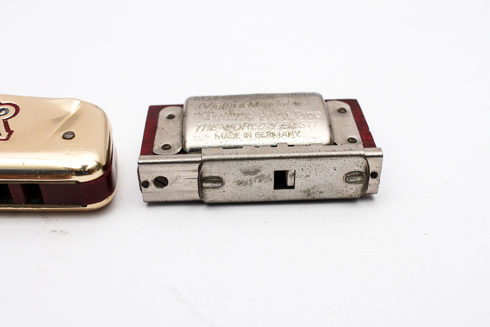 Vintage Hohner Harmonica and "Trutone" Pitch Pipe