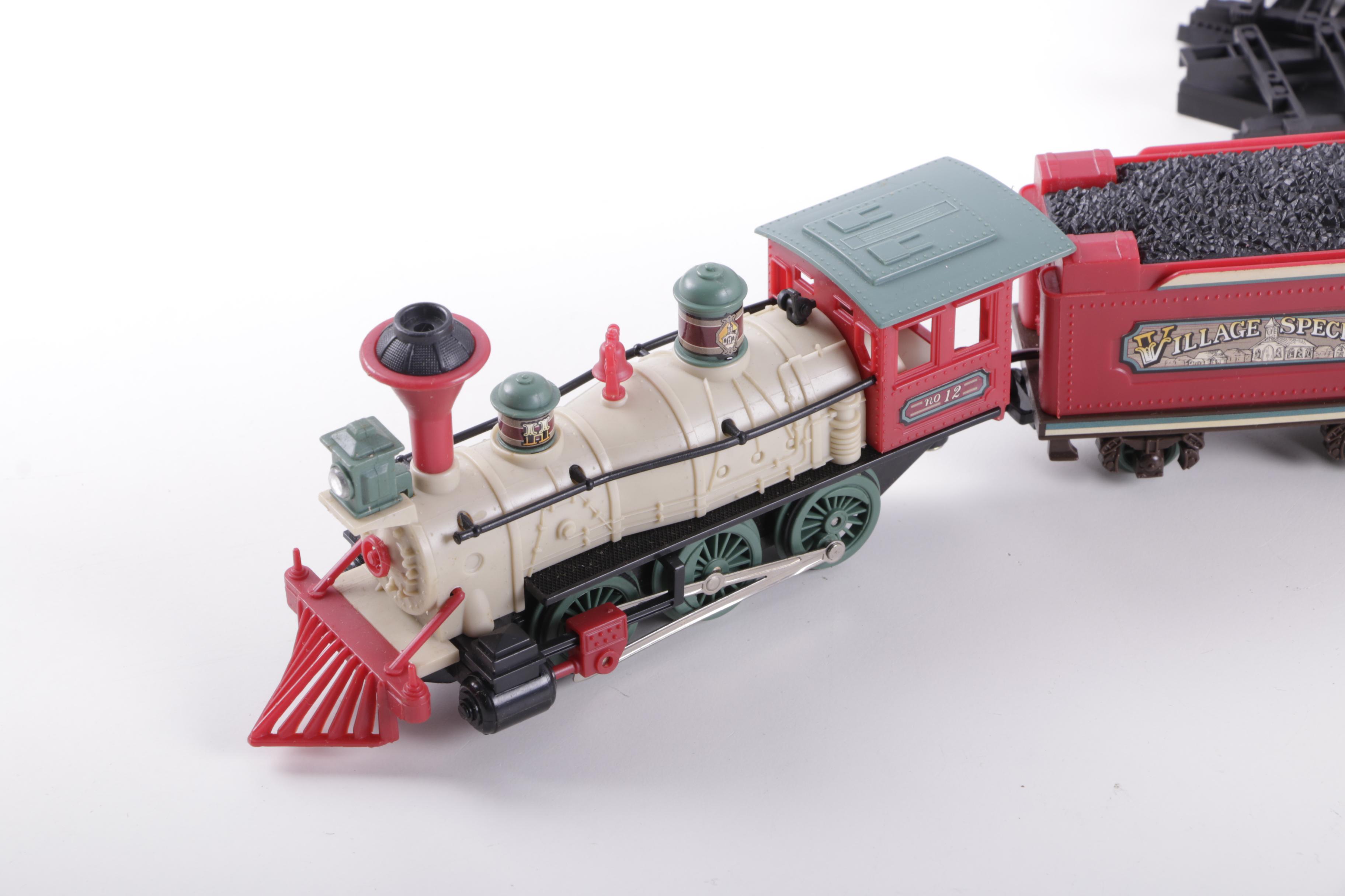 New Bright Holiday Village Train Set