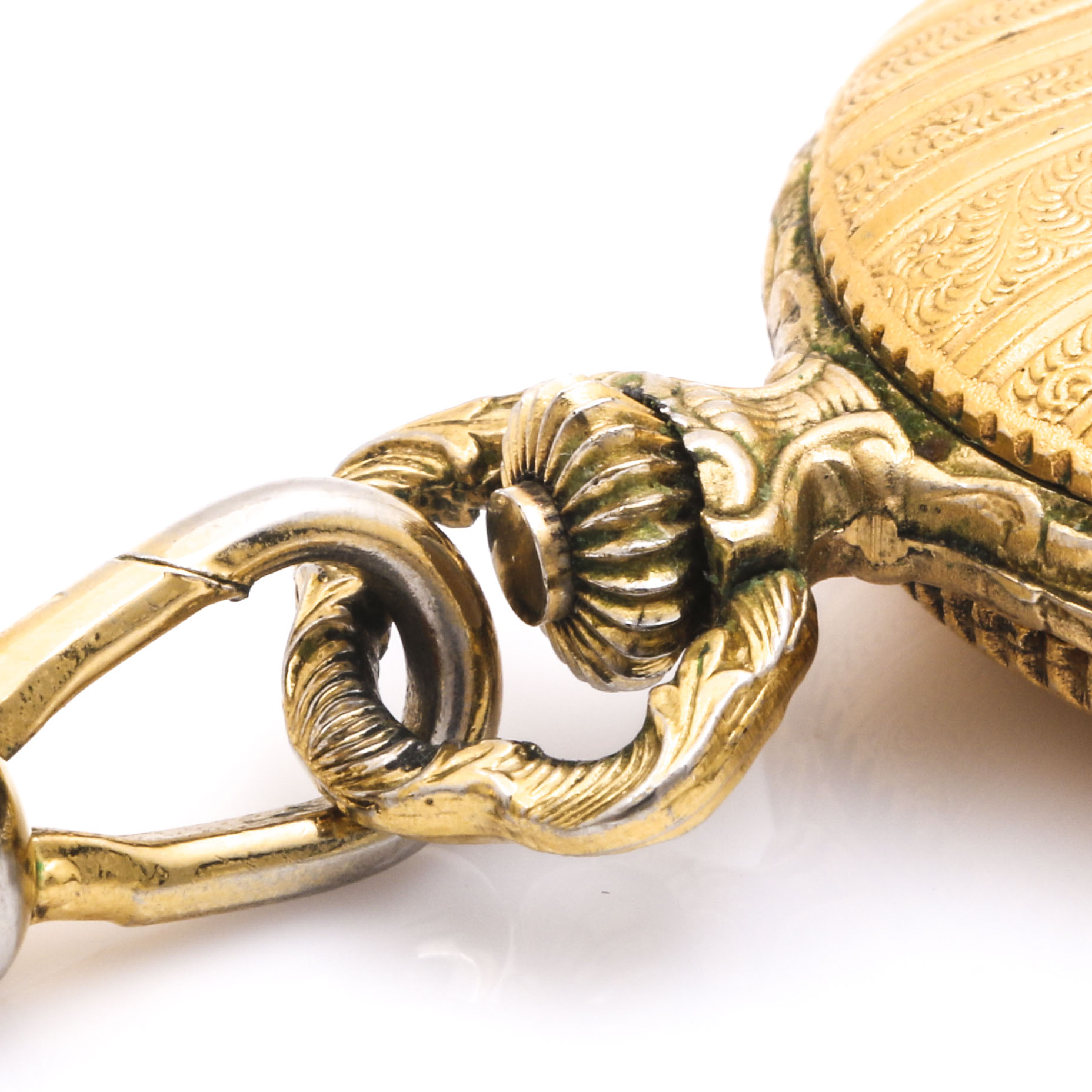 Elgin Gold Tone Mother of Pearl Pendant Watch