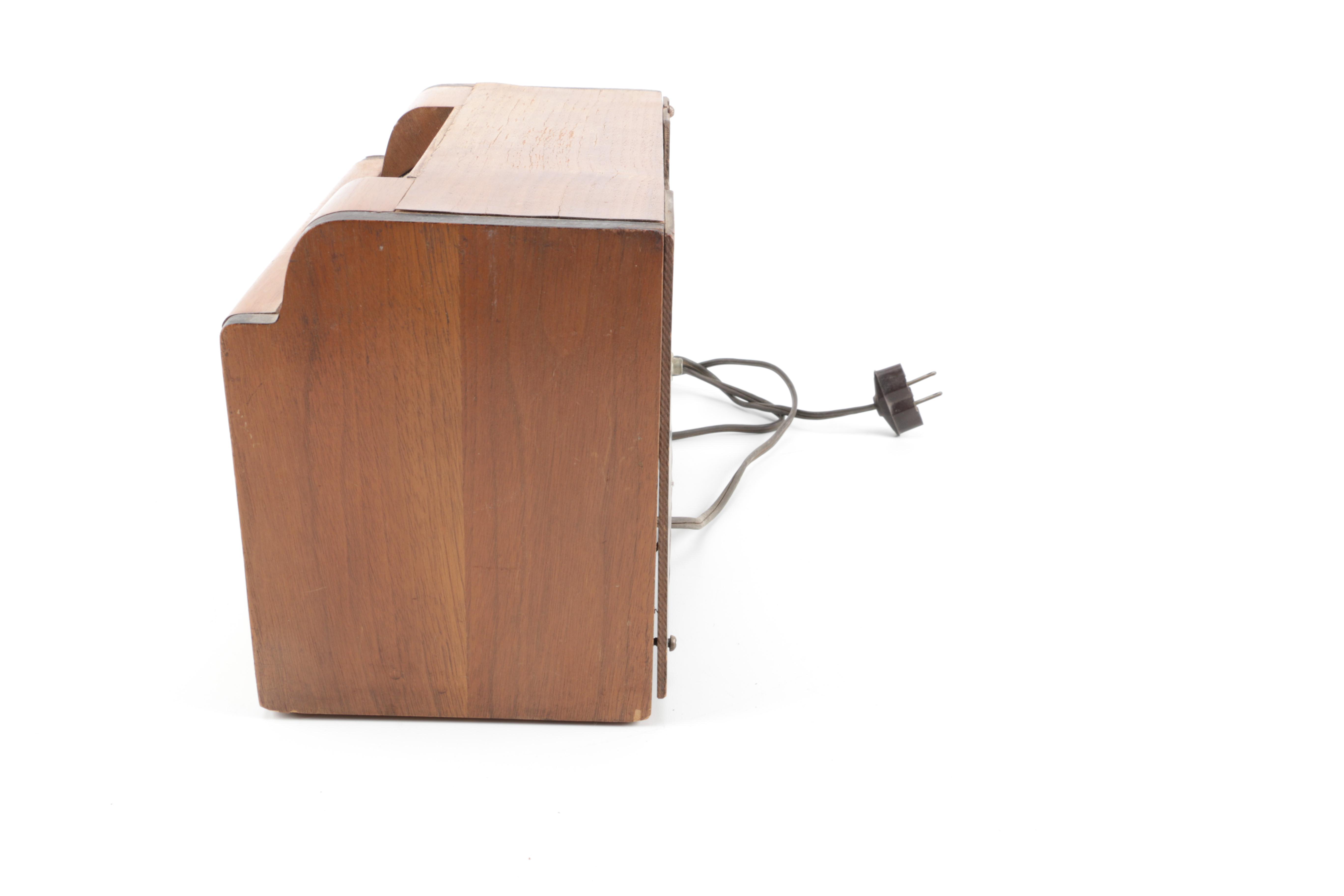 Two Vintage Wooden Radios Including Emerson