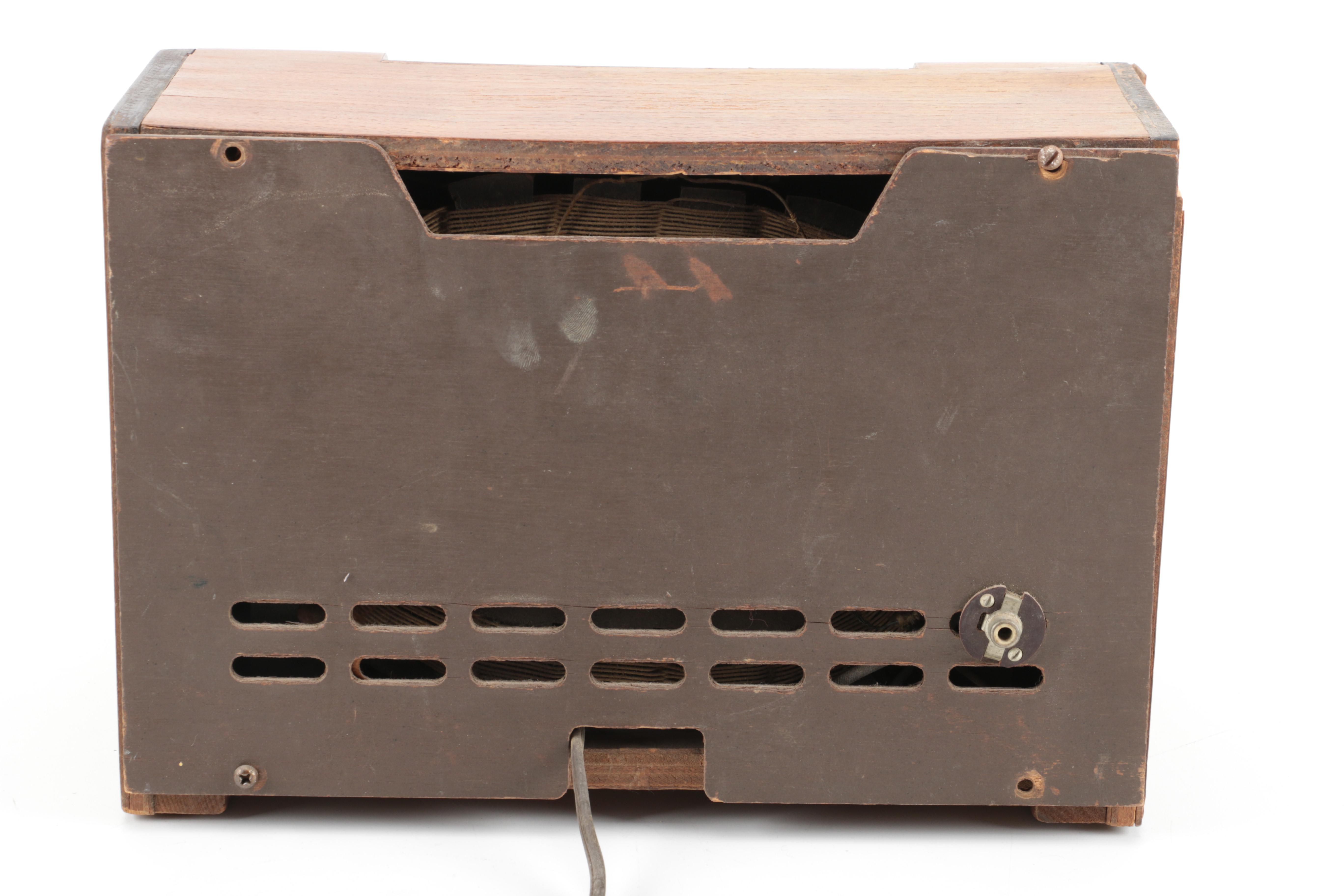 Two Vintage Wooden Radios Including Emerson