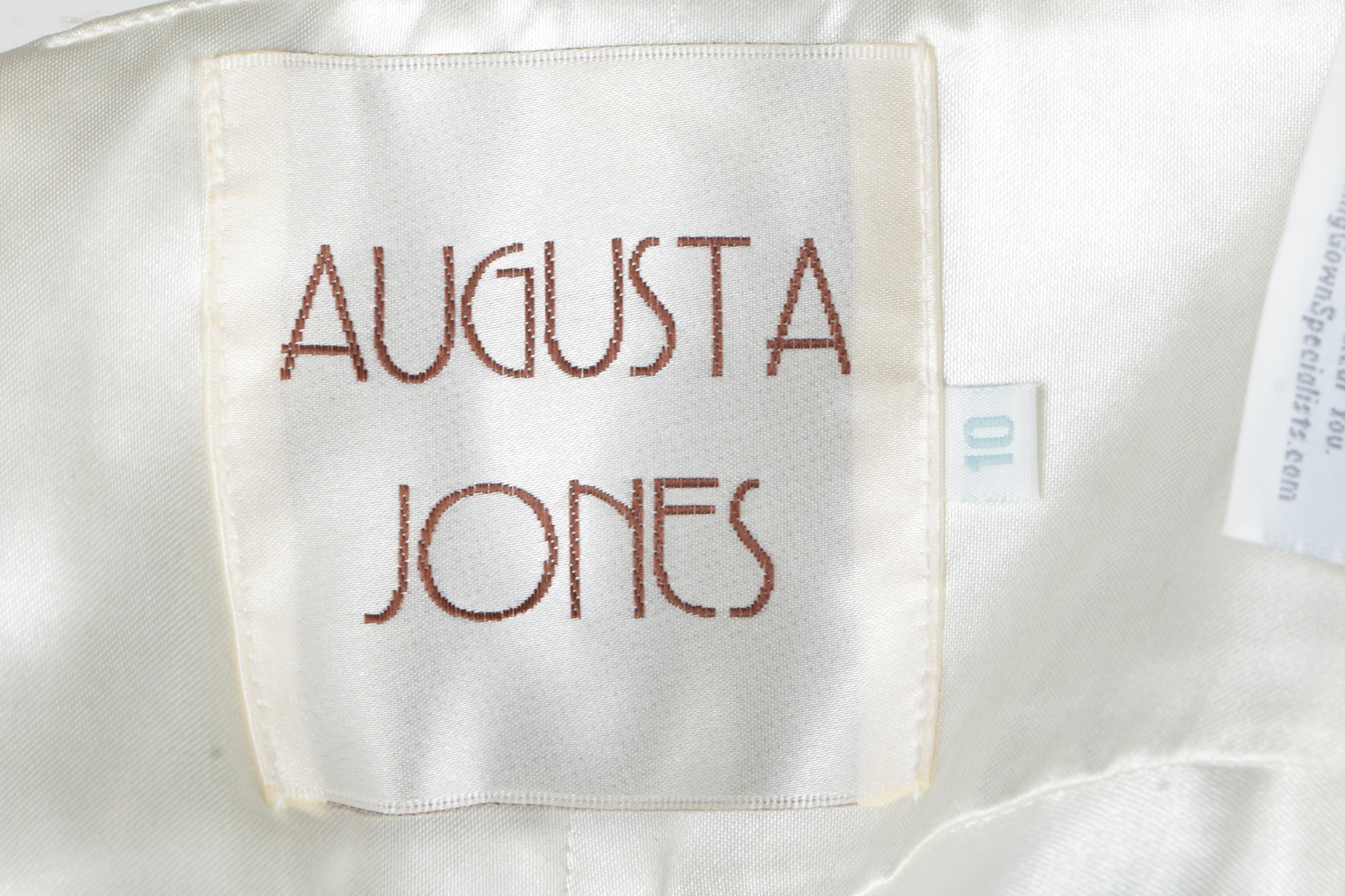 Augusta Jones Cream Satin Modern Bridal Gown