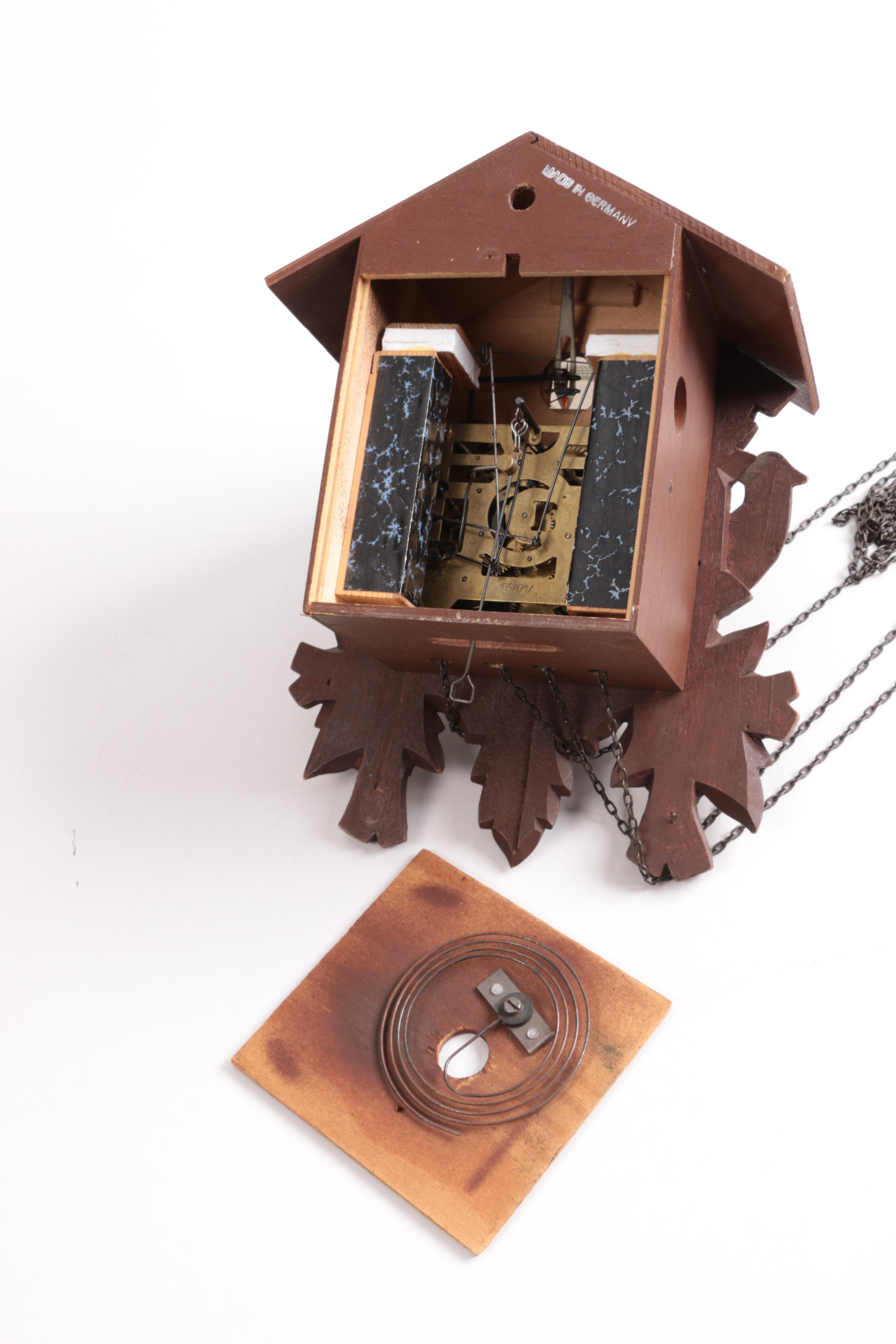 German Deer Cuckoo Wall Clock