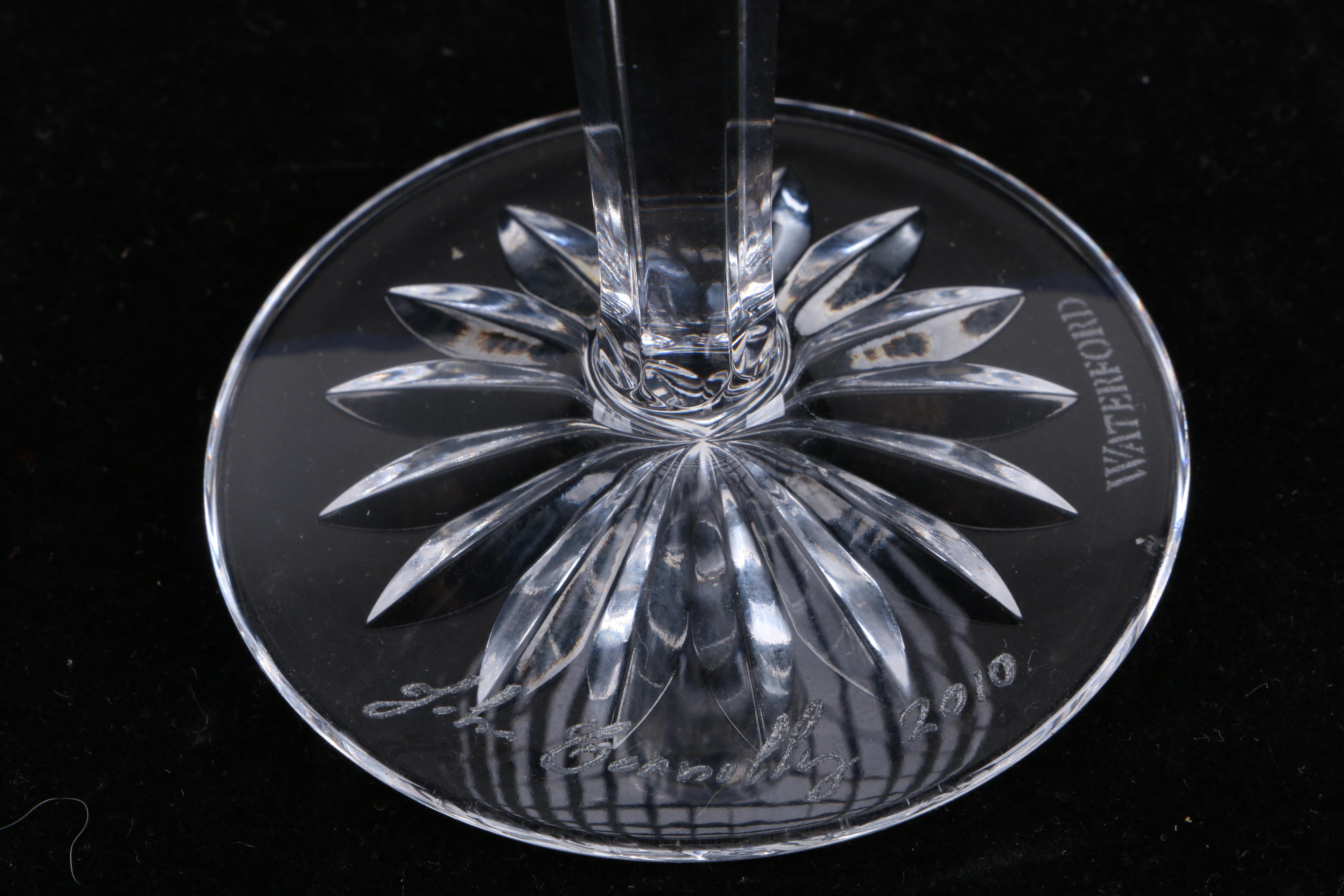 Waterford Crystal "Lismore" Champagne Flutes Signed by Master Artisans
