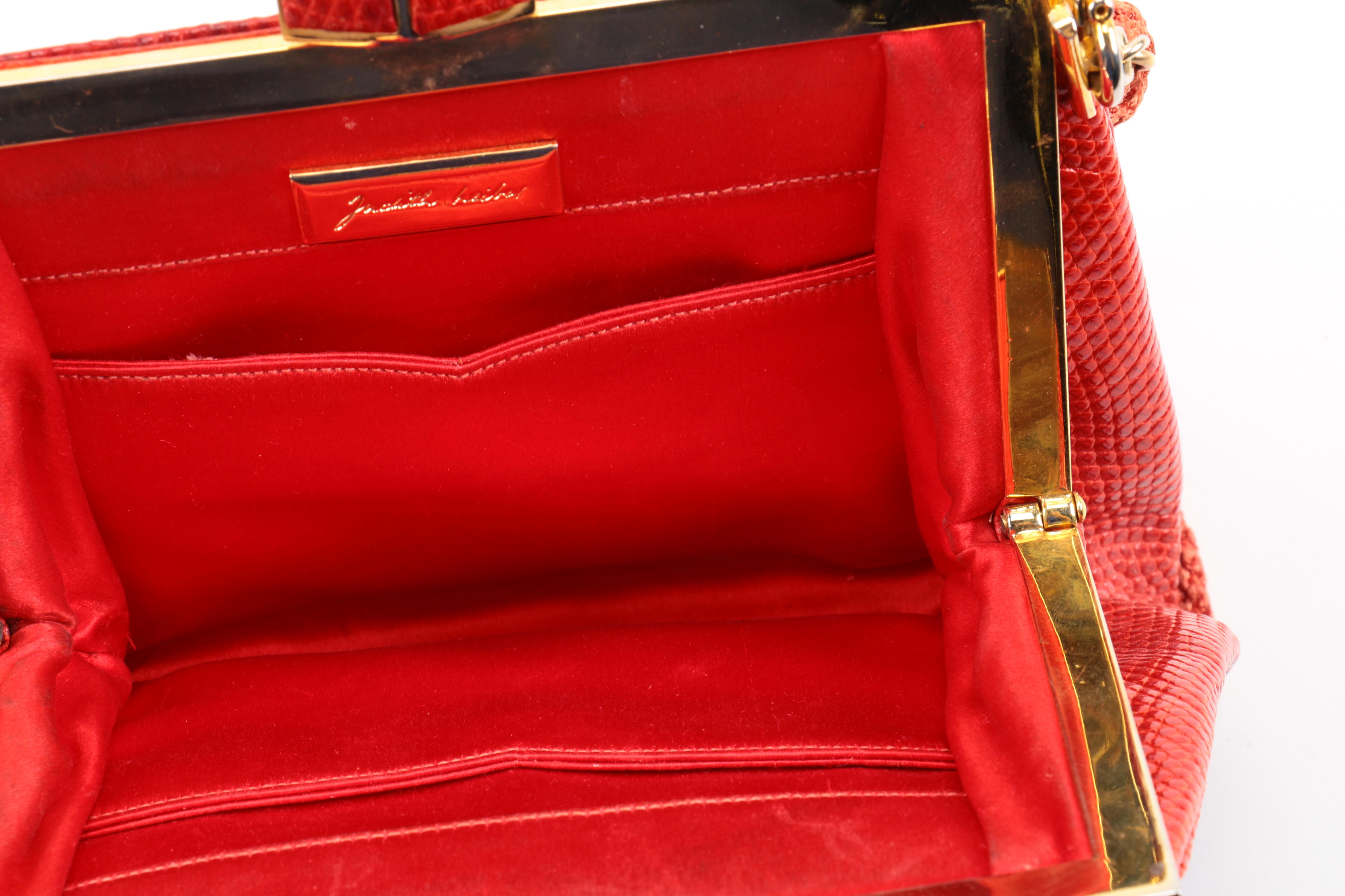 Judith Leiber Red Leather Purse
