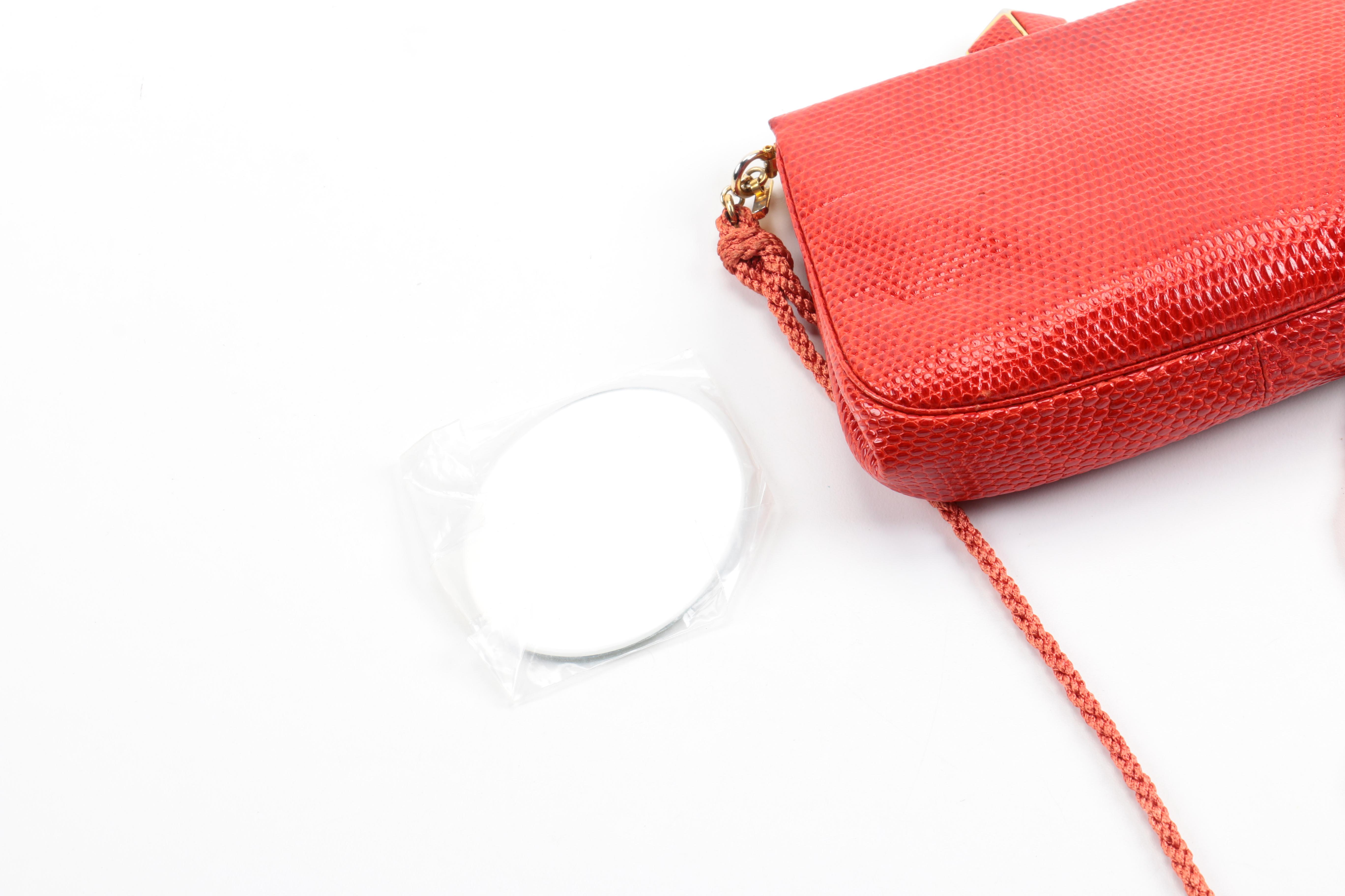 Judith Leiber Red Leather Purse