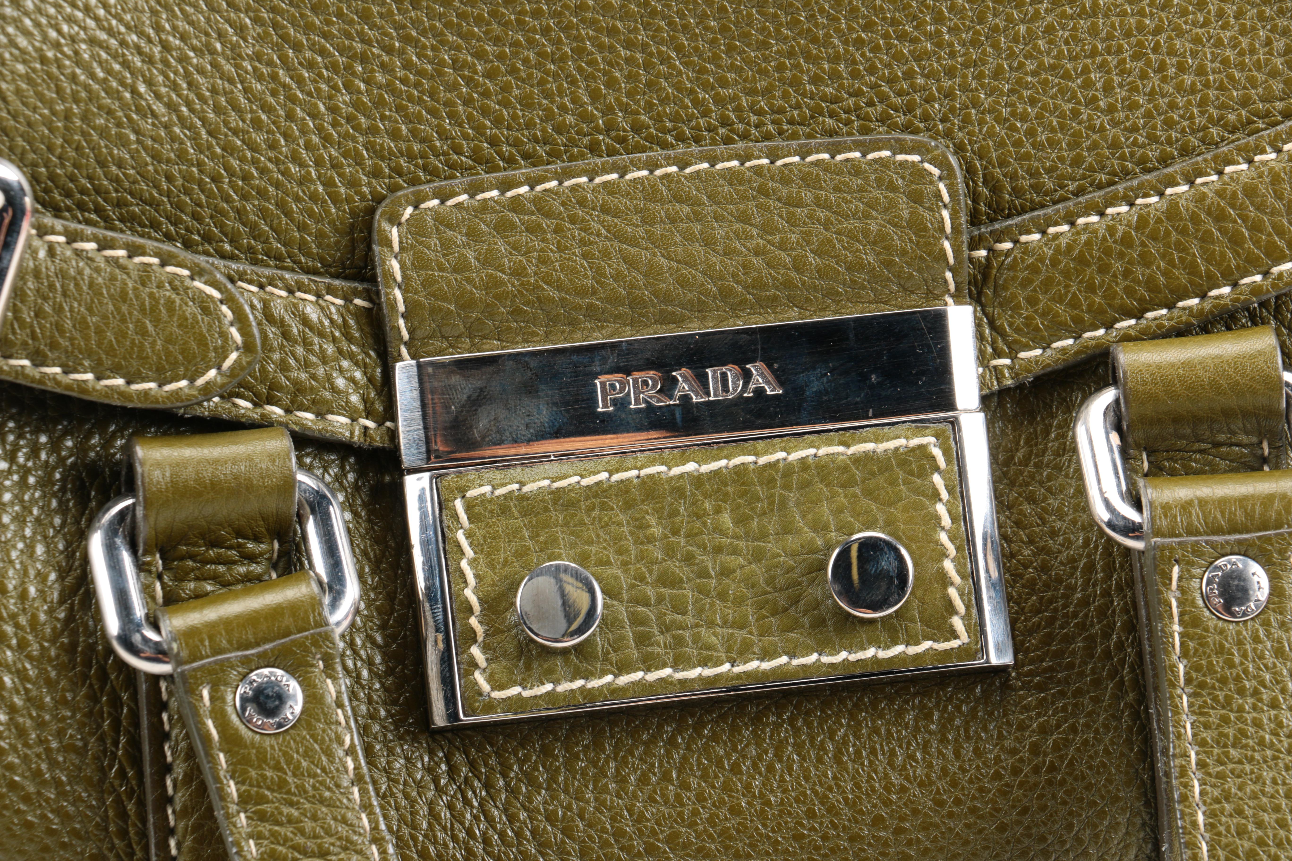 Prada Pebbled Leather Satchel