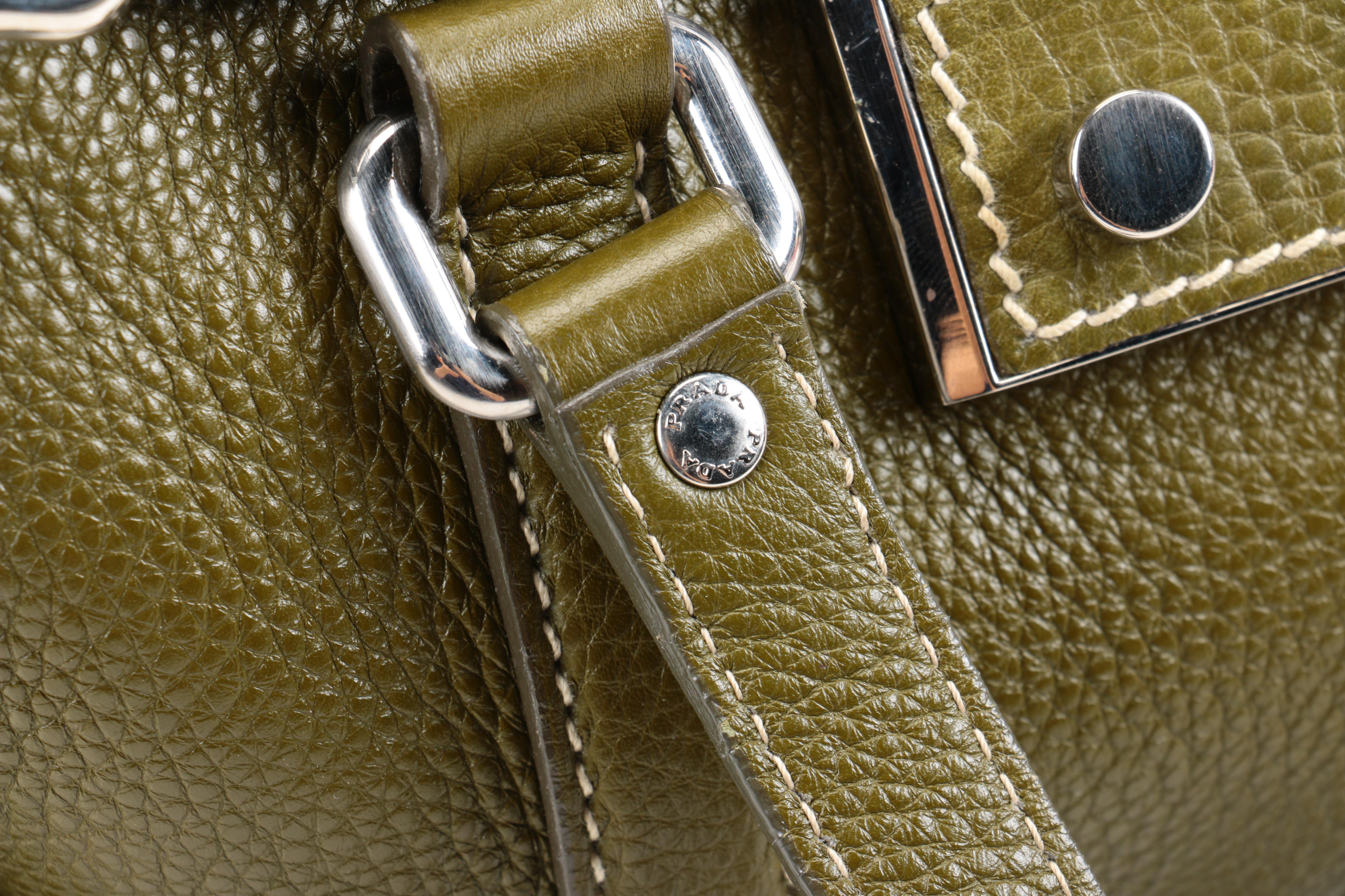 Prada Pebbled Leather Satchel