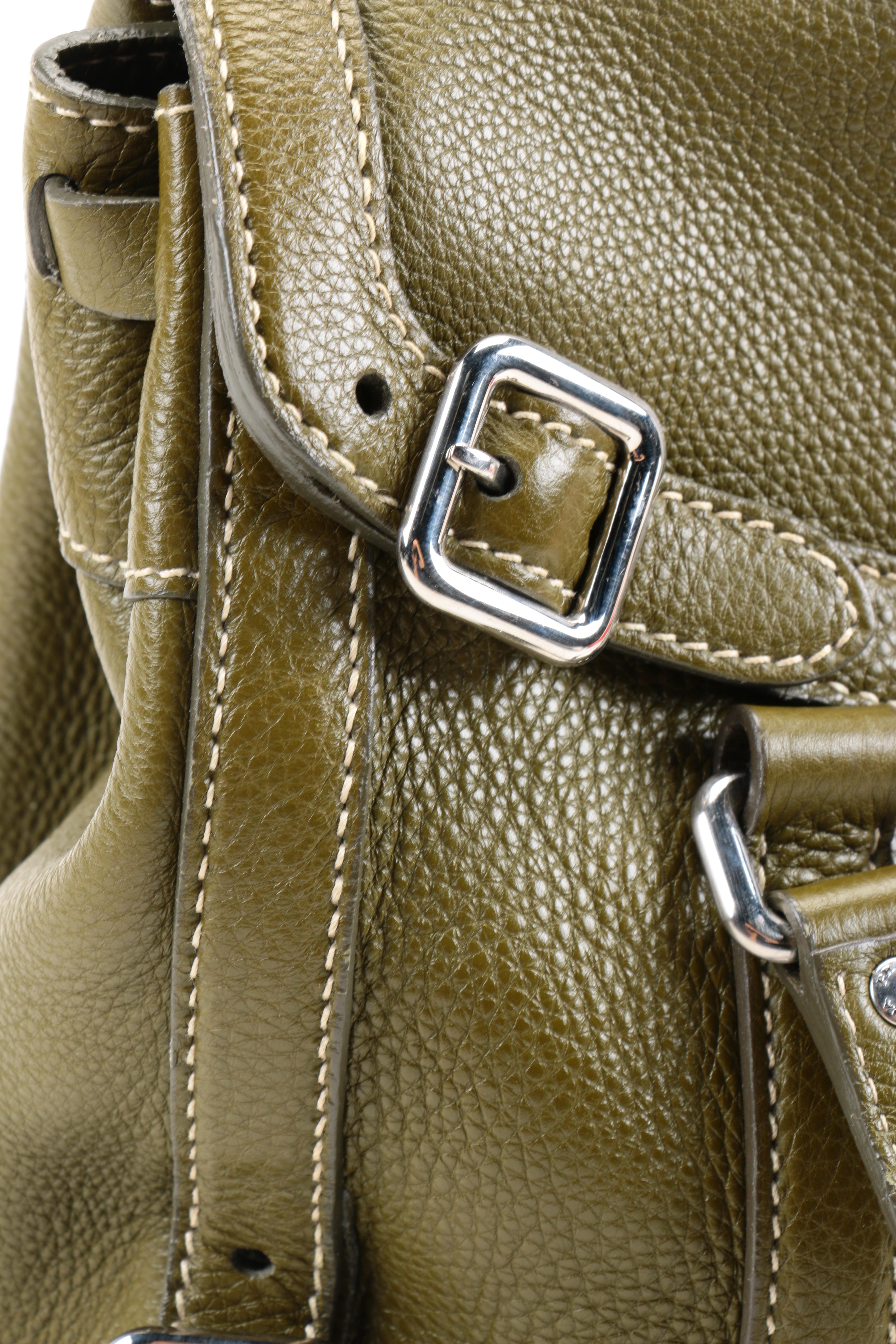 Prada Pebbled Leather Satchel