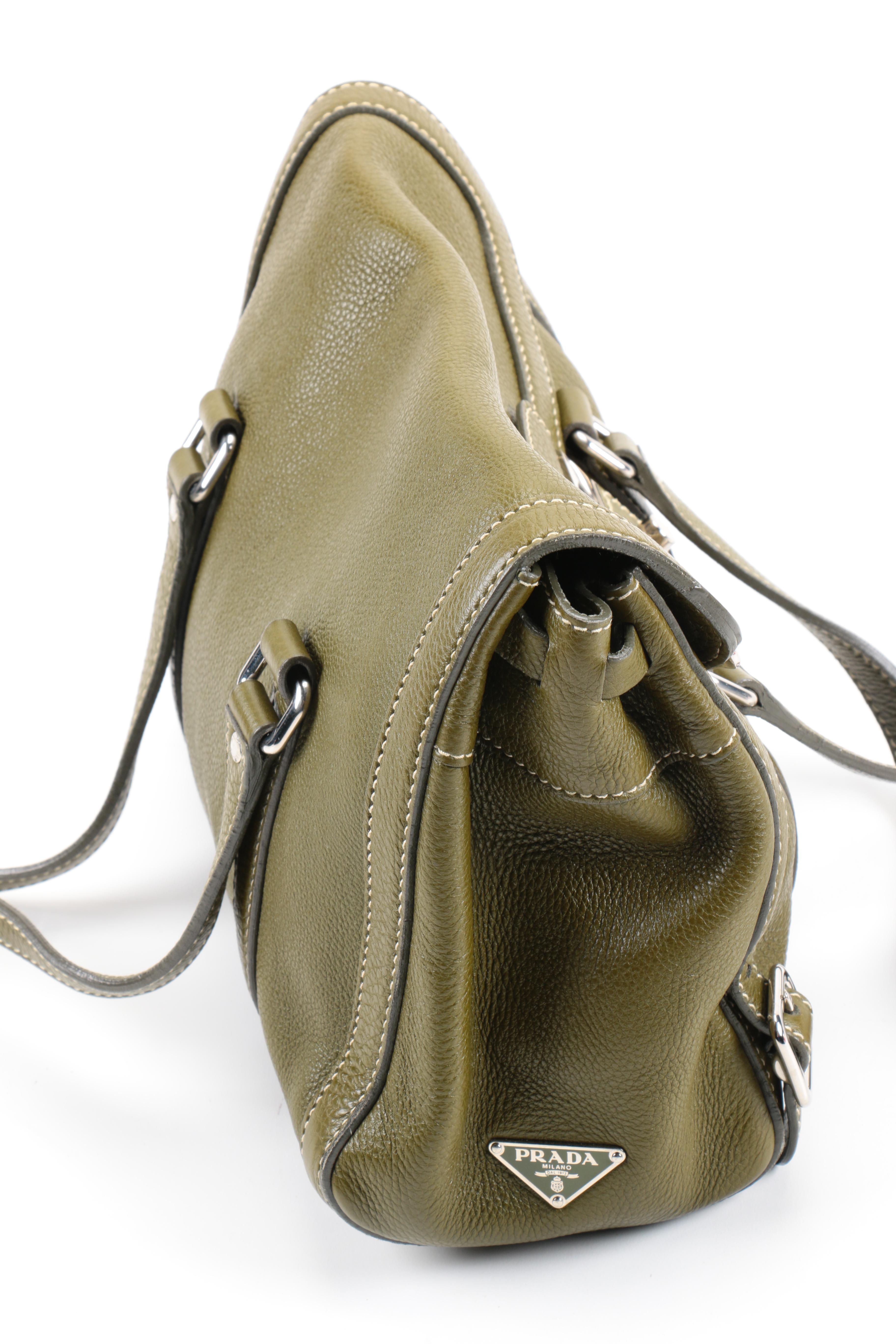 Prada Pebbled Leather Satchel