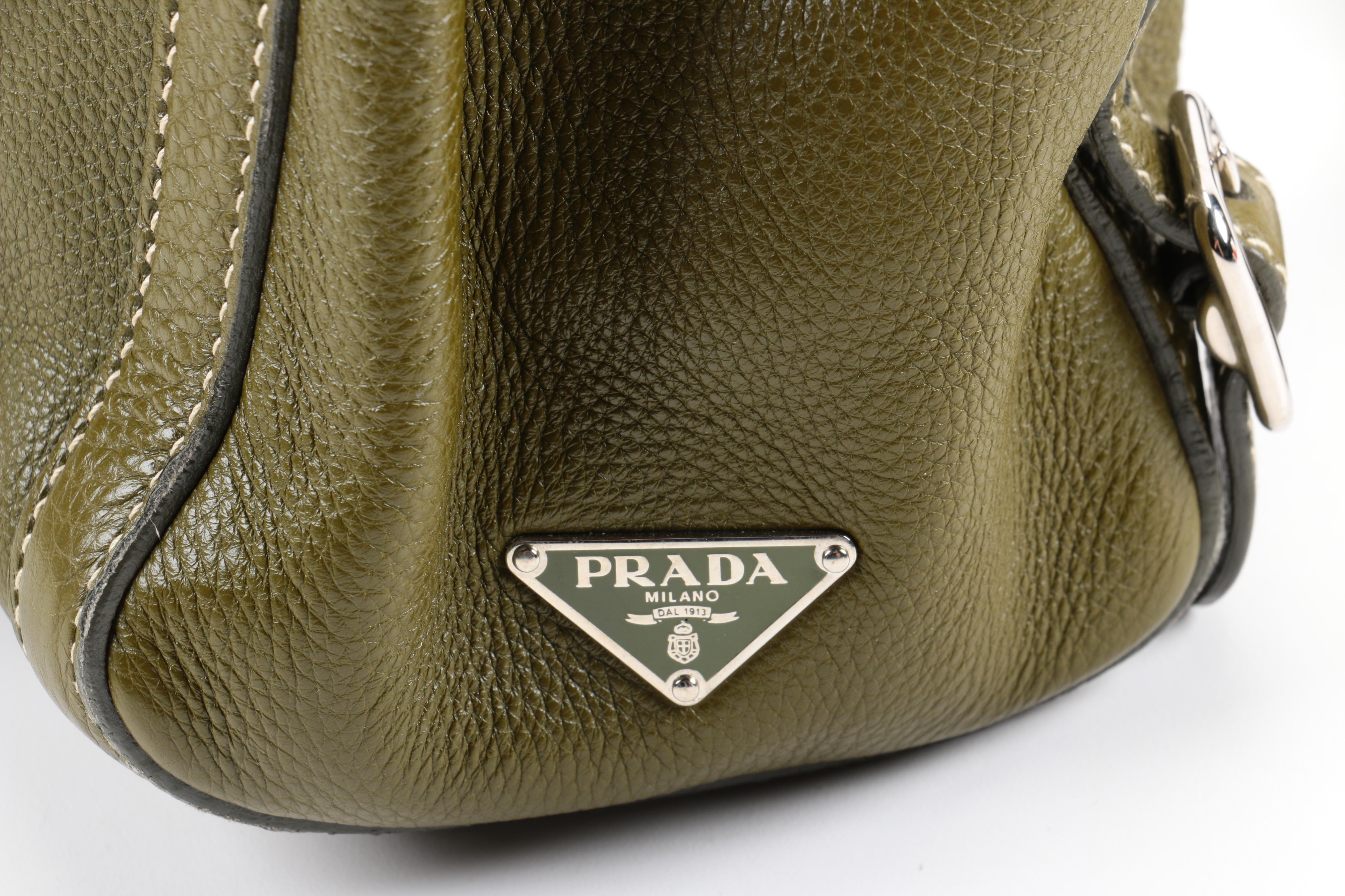 Prada Pebbled Leather Satchel
