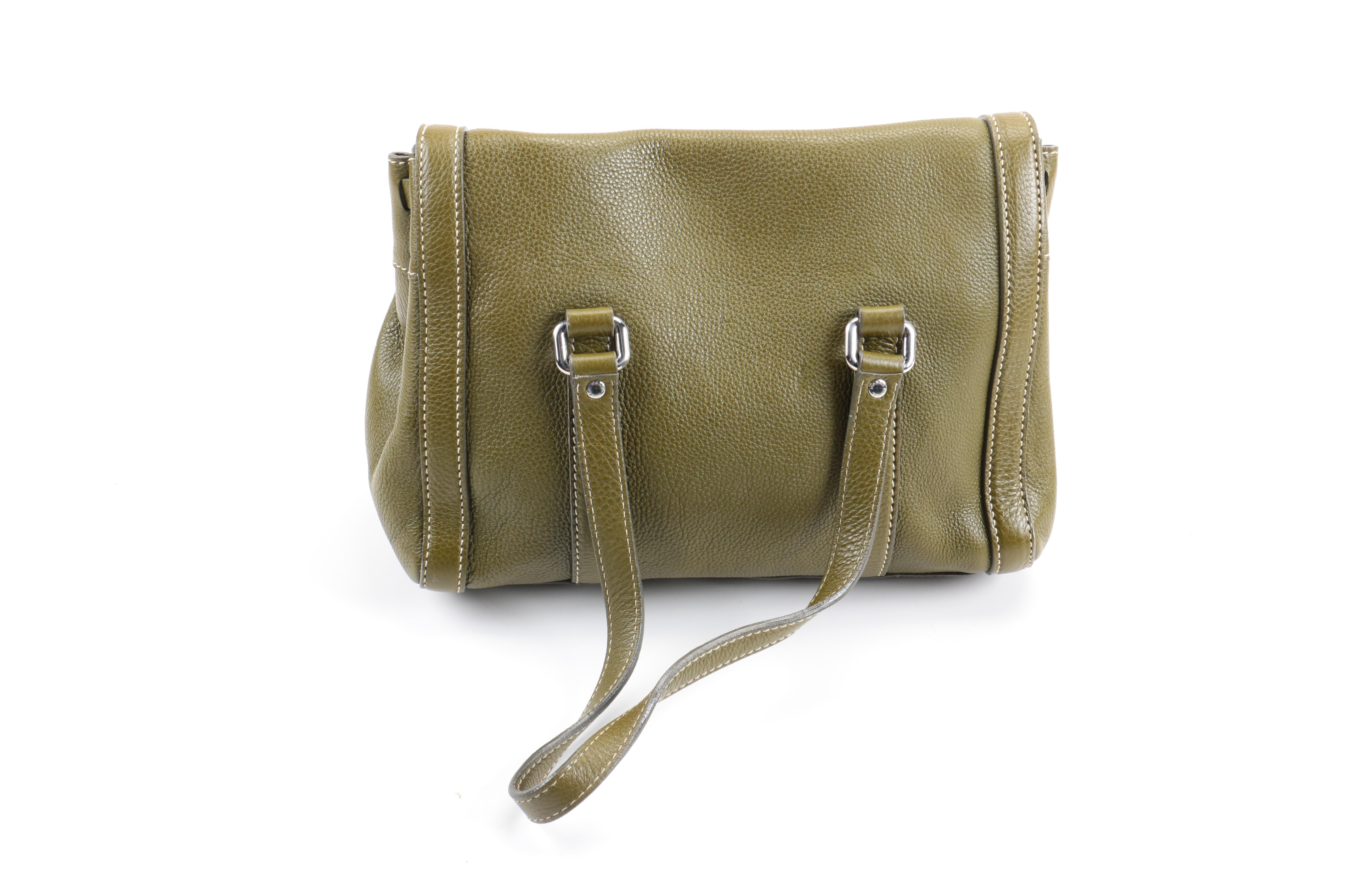 Prada Pebbled Leather Satchel